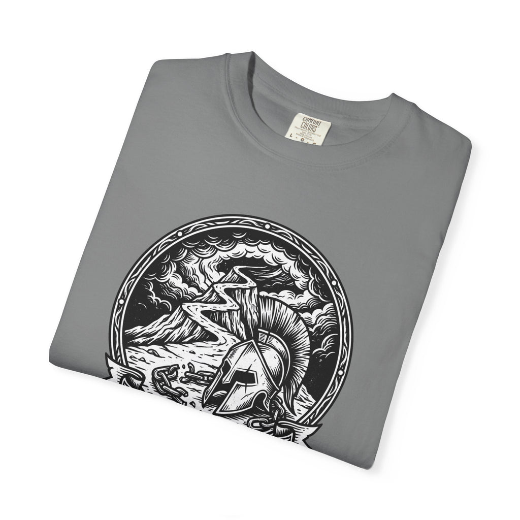 T-Shirt — 'The Obstacle Is The Way' Spartan Helmet Graphic Tee
