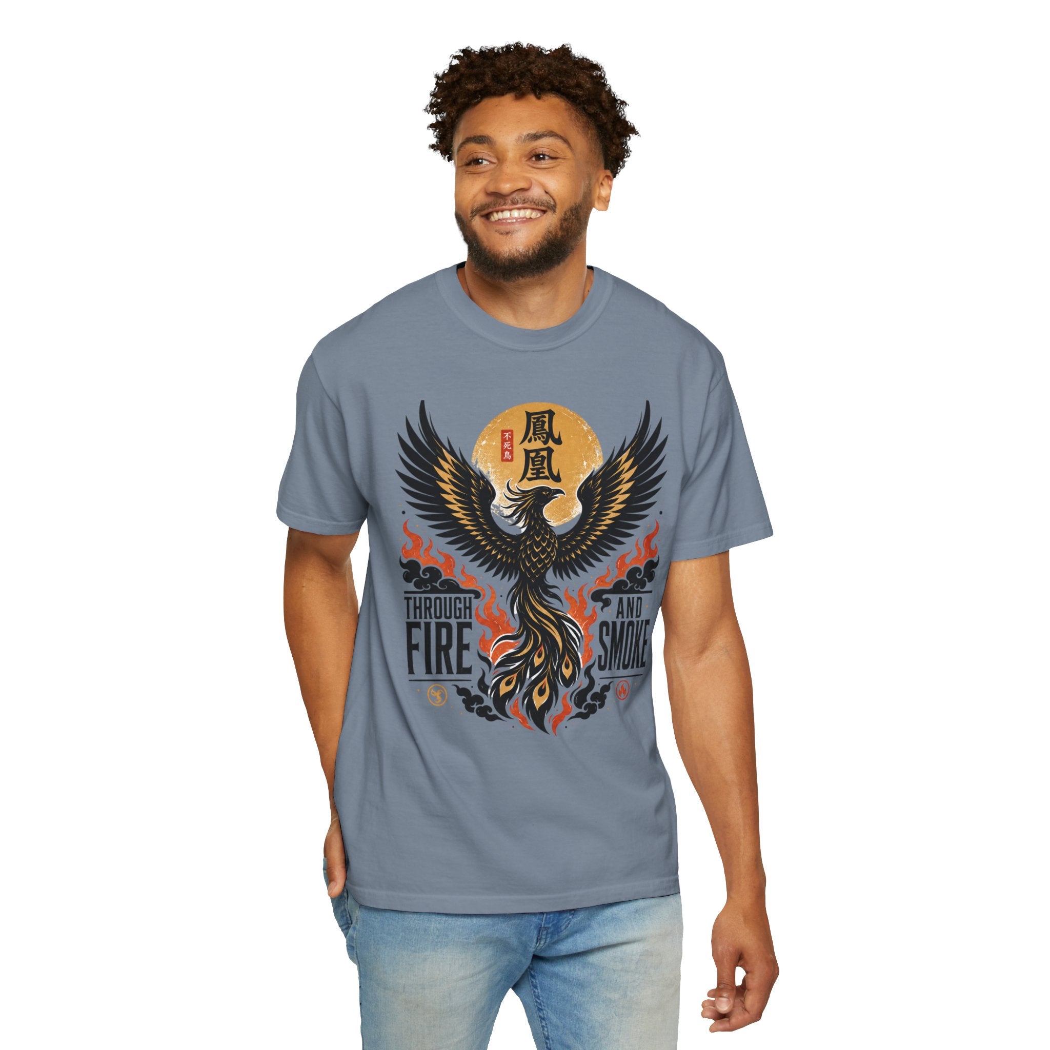 Phoenix Graphic T-Shirt — "Through Fire and Smoke" Inspirational Tee