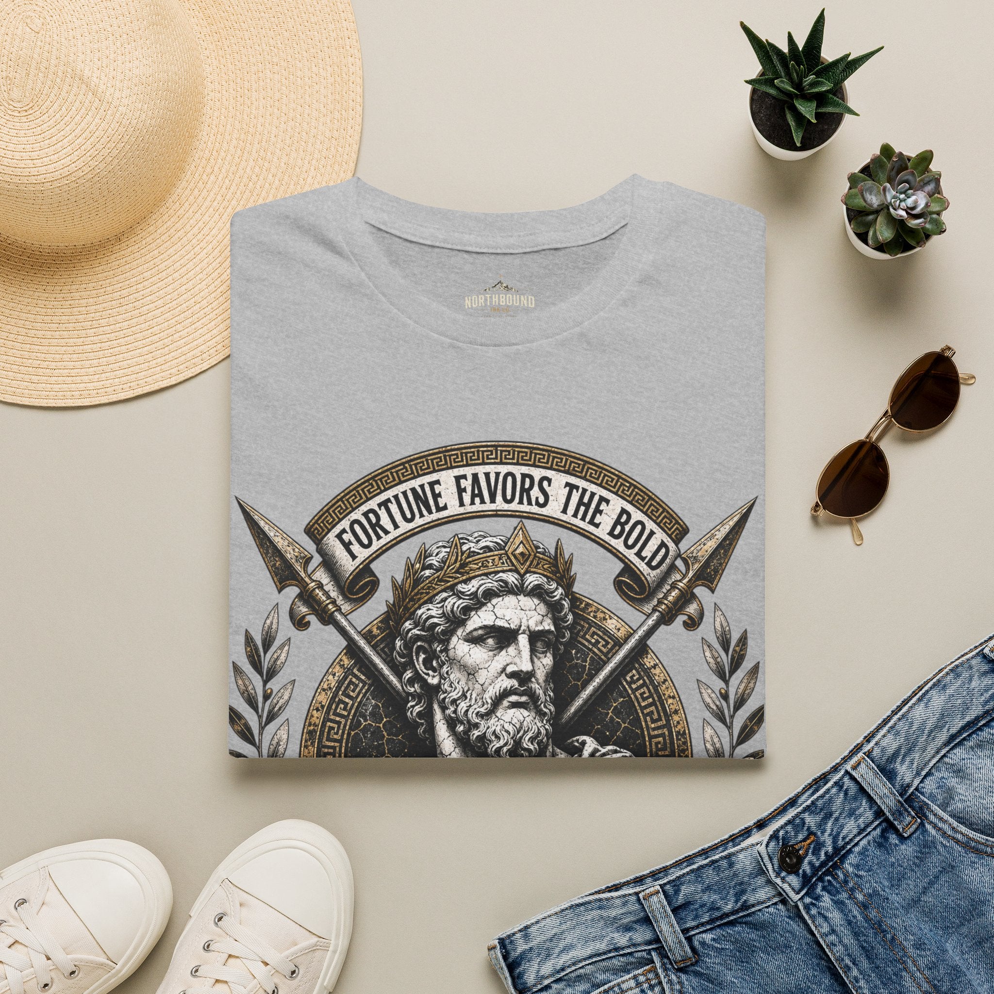 Fortune Favors The Bold T-Shirt — Viking/Norse Warrior Graphic Tee