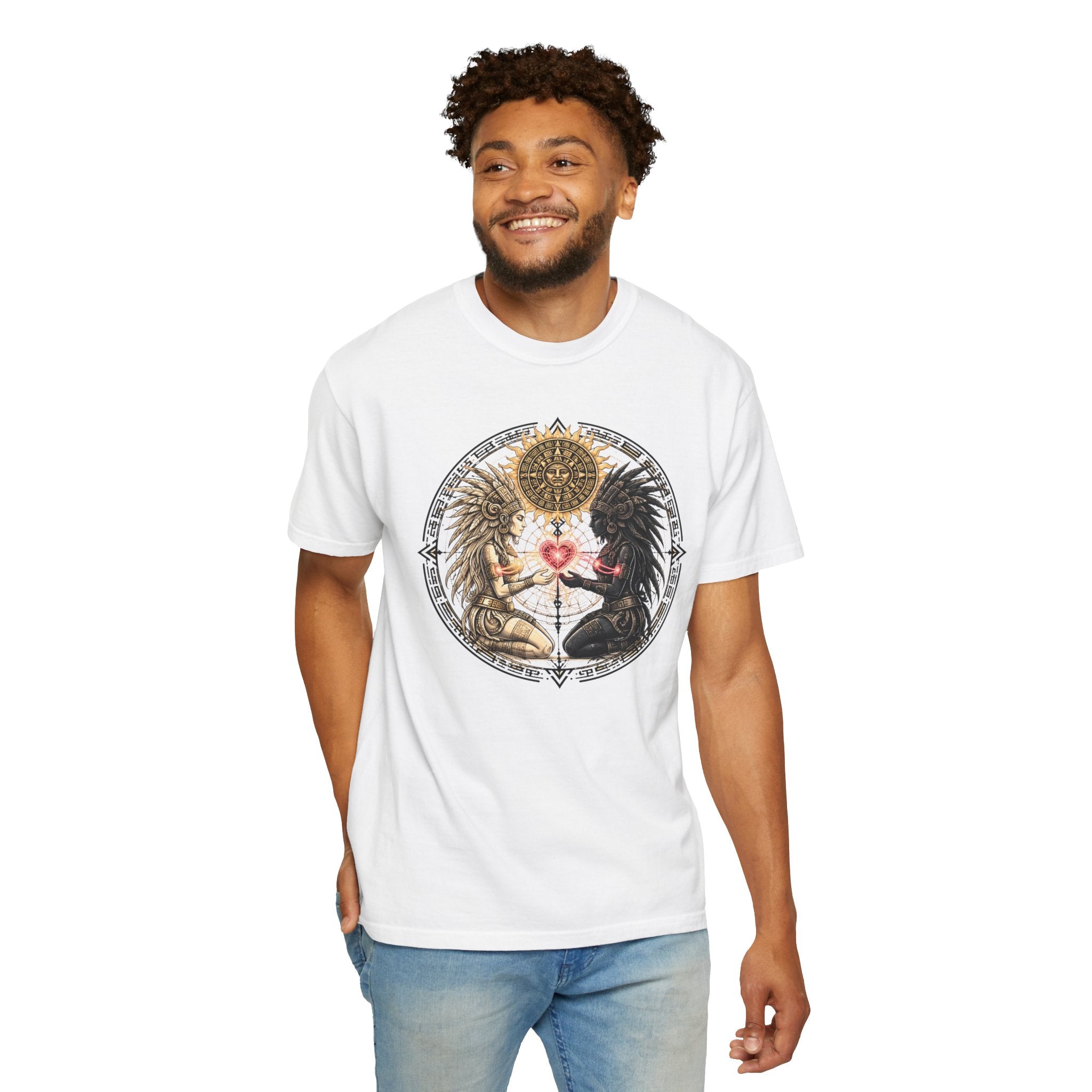 Angel & Demon Heart T-Shirt — Gothic Spiritual Love Illustration