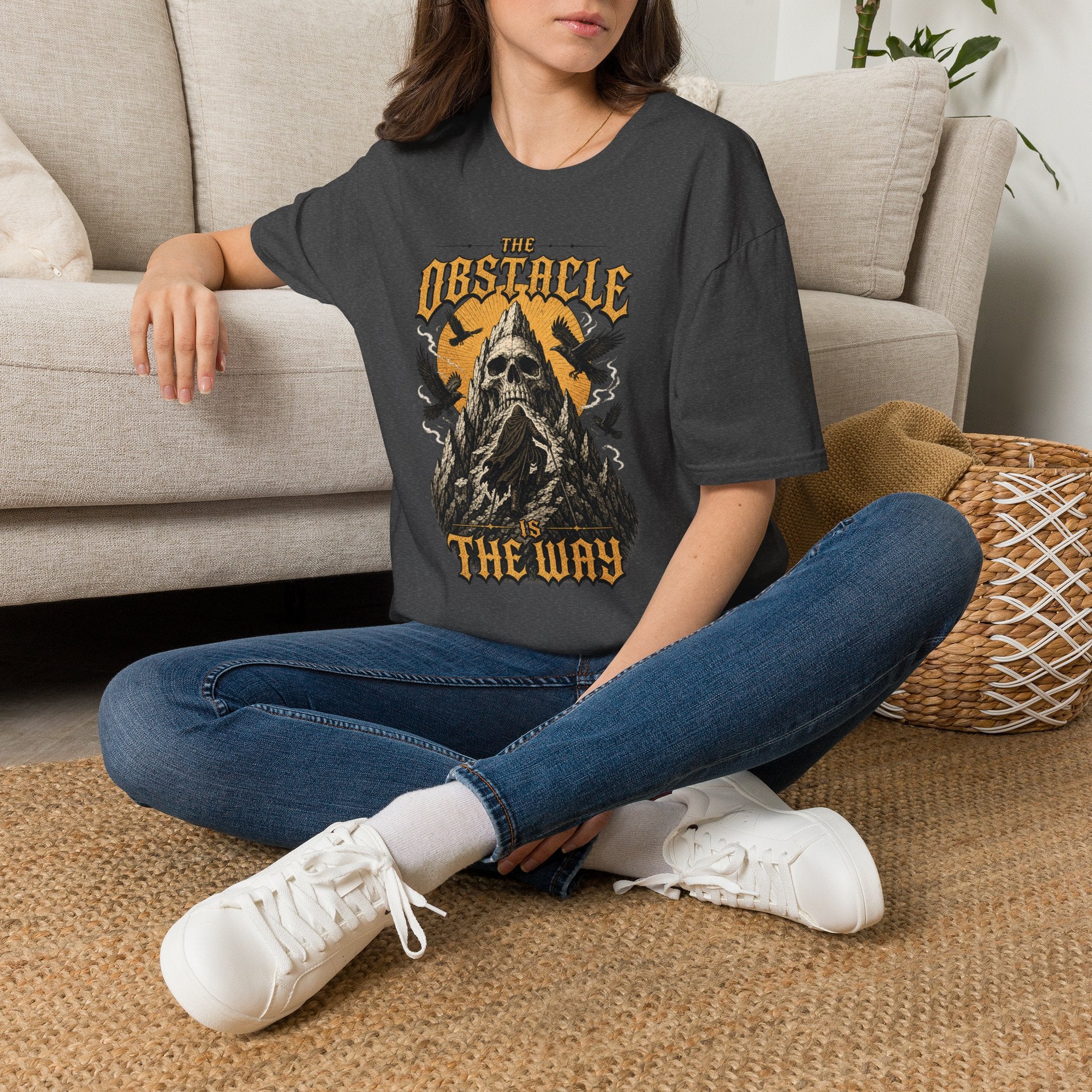 Skull & Crows Tee — "The Obstacle the Way" Vintage Rock T-Shirt