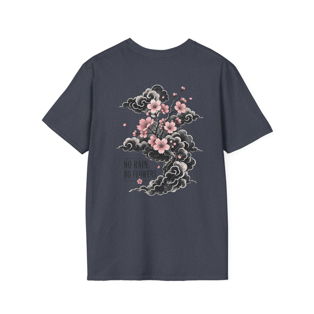 Floral Pocket Cat T‑Shirt — Petite Cherry Blossom Kitten Graphic