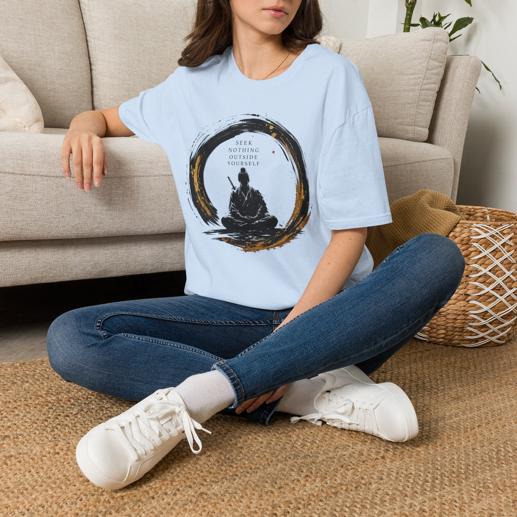 Zen Buddha T‑Shirt — "Seek Nothing Outside Yourself" Meditation Tee