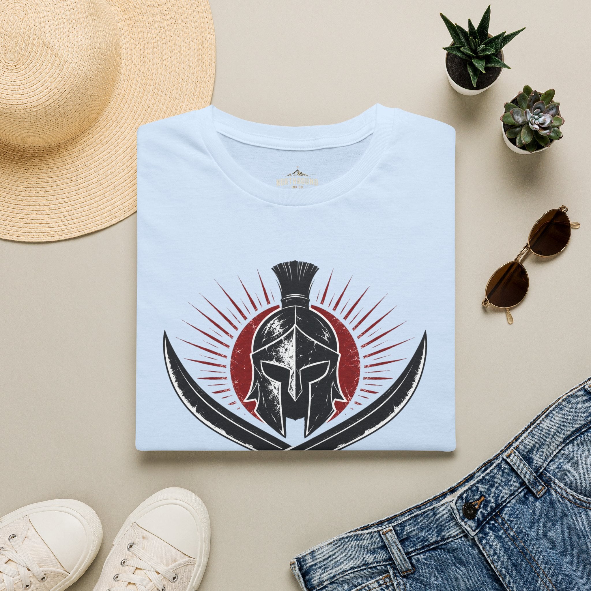 Spartan Helmet T-Shirt — 'Born For War' Warrior Graphic Tee