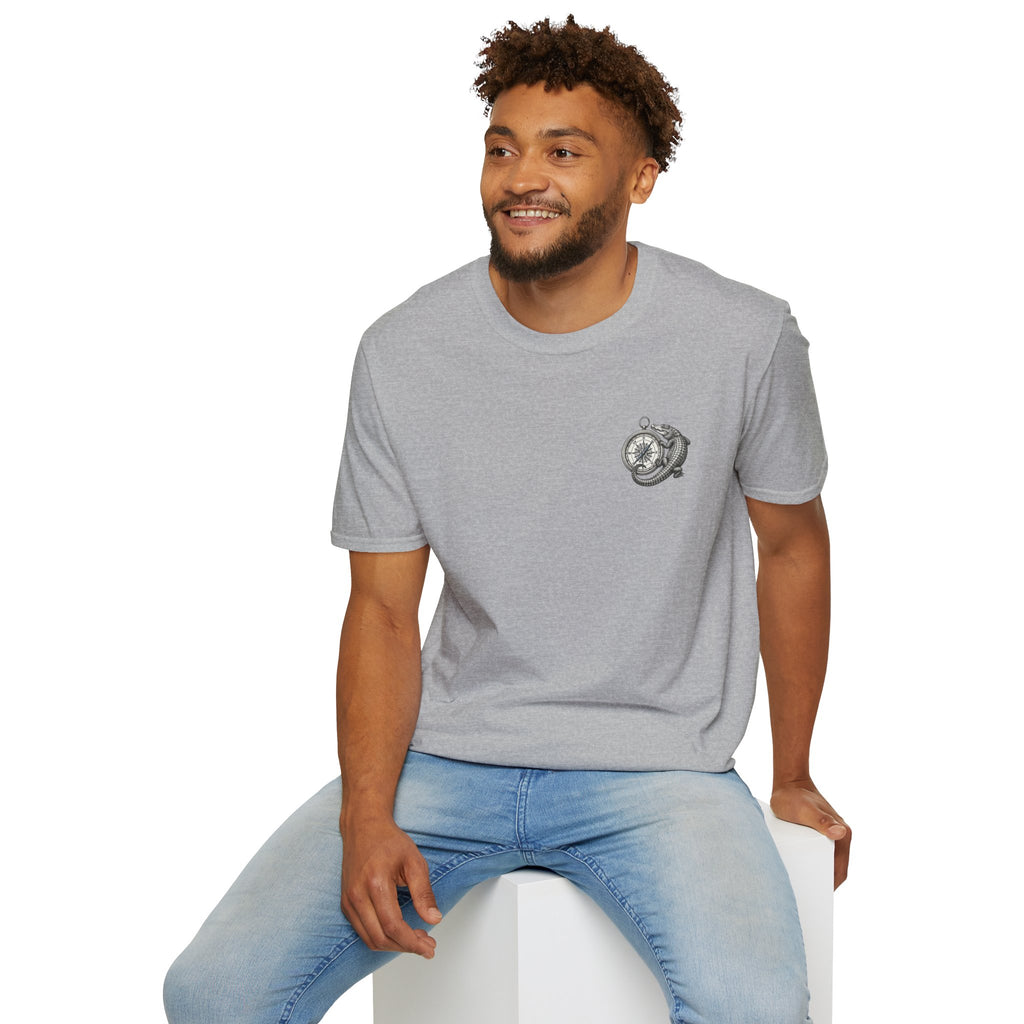 Crocodile & Compass T‑Shirt — Nautical Adventure Graphic Tee