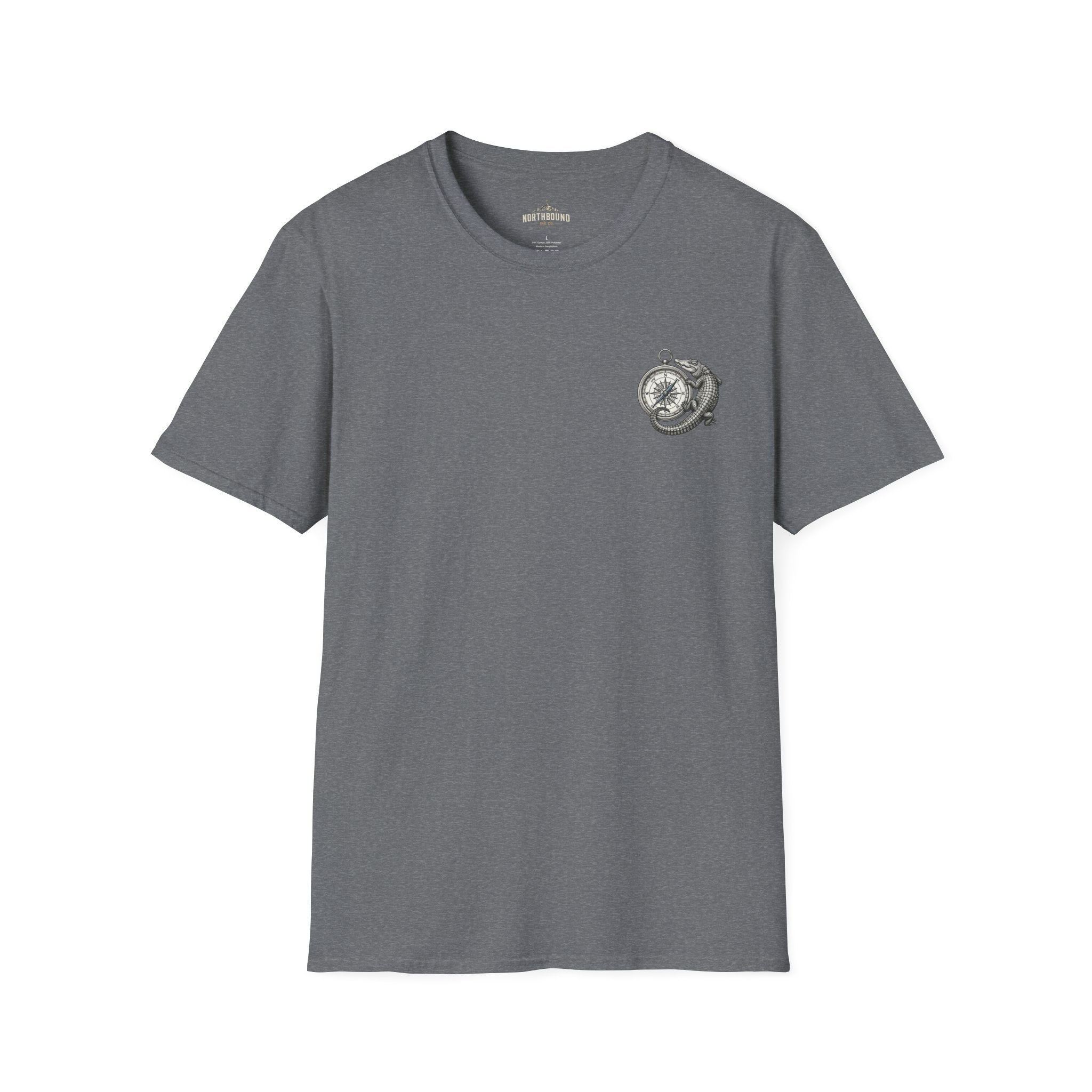 Crocodile & Compass T‑Shirt — Nautical Adventure Graphic Tee