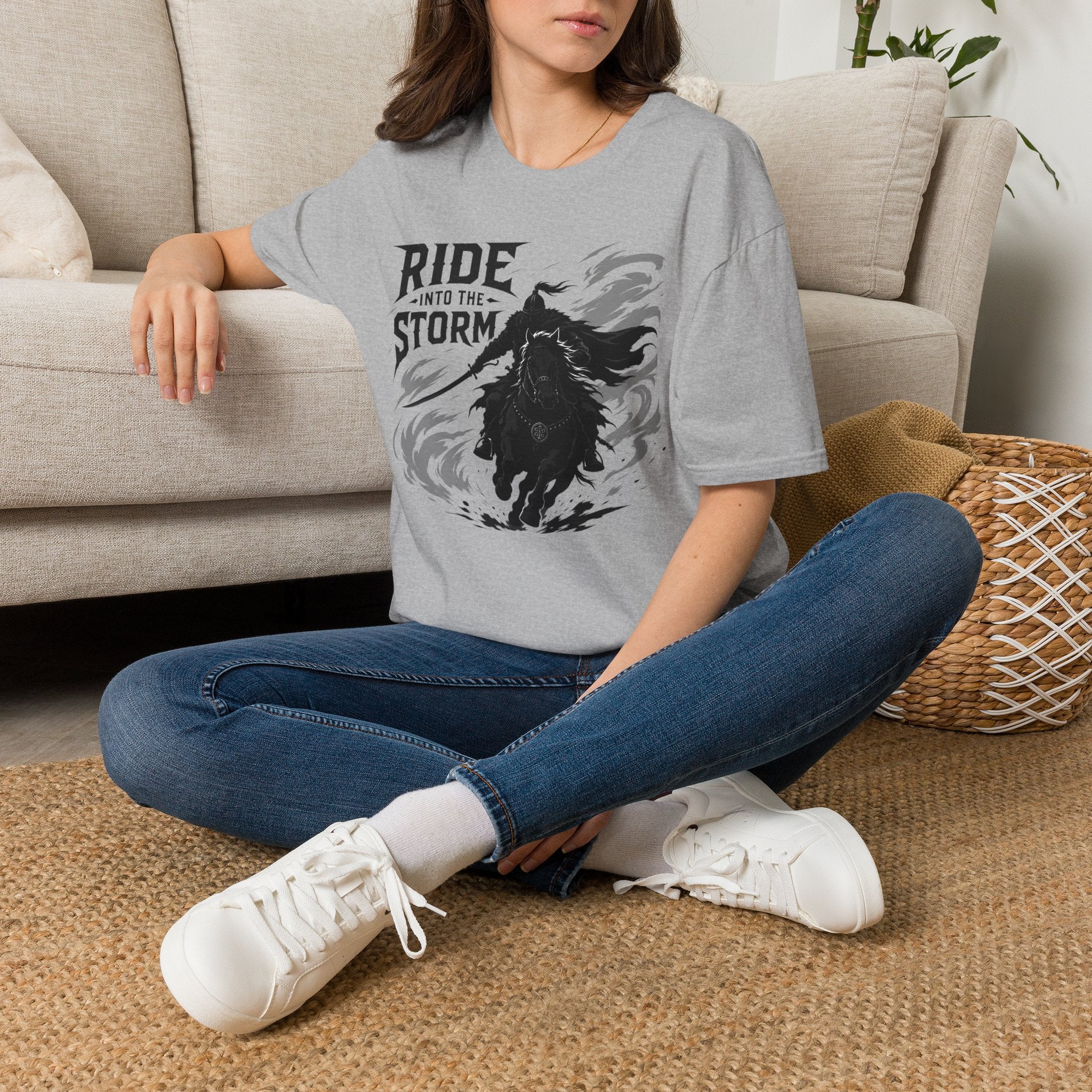 Ride Into The Storm T-Shirt — Dark Rider Graphic Tee