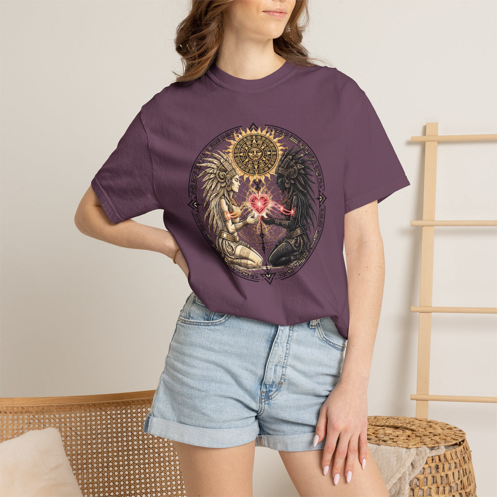 Angel & Demon Heart T-Shirt — Gothic Spiritual Love Illustration