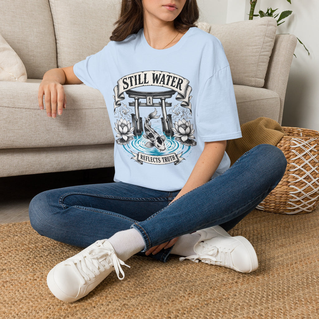 Still Water T-Shirt — Tranquil Koi & Torii Graphic Tee