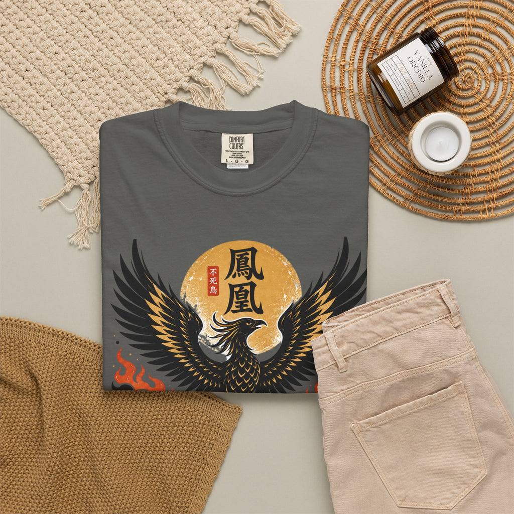 Phoenix Graphic T-Shirt — "Through Fire and Smoke" Inspirational Tee