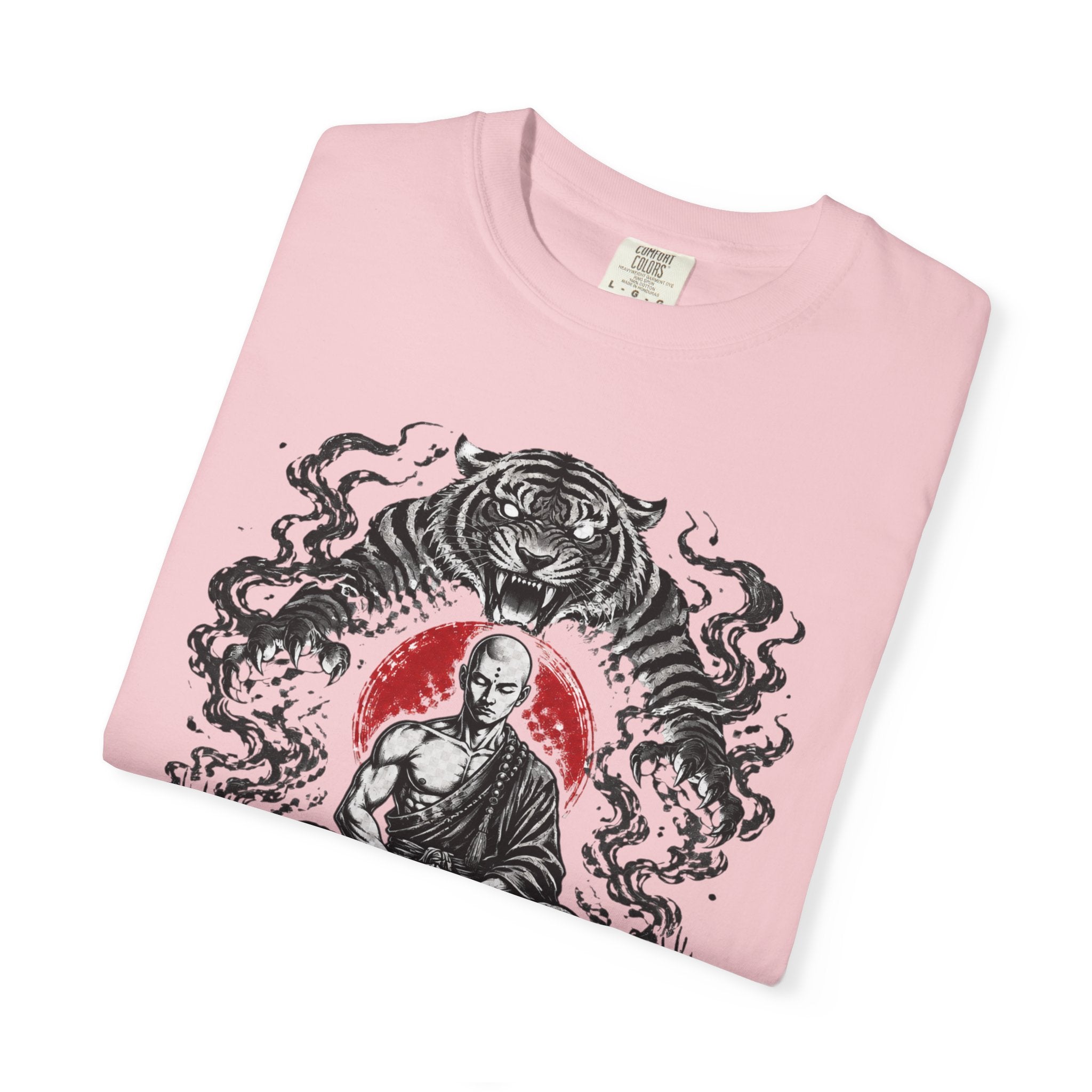 Meditation Tiger T-Shirt — "He Who Masters Himself is Strong" Zen Graphic Tee