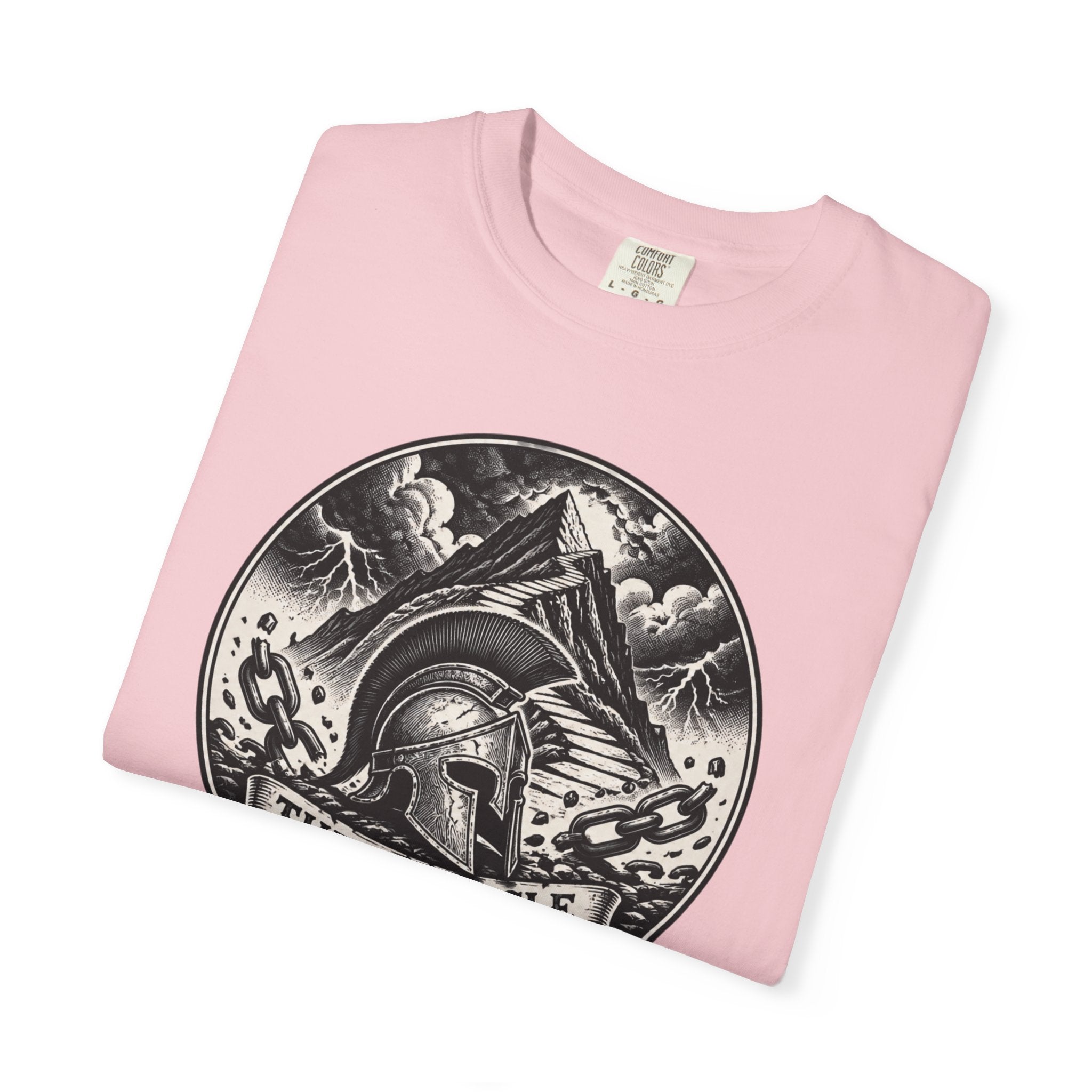 Spartan Helmet T‑Shirt — "The Obstacle Is The Way" Motivational Tee