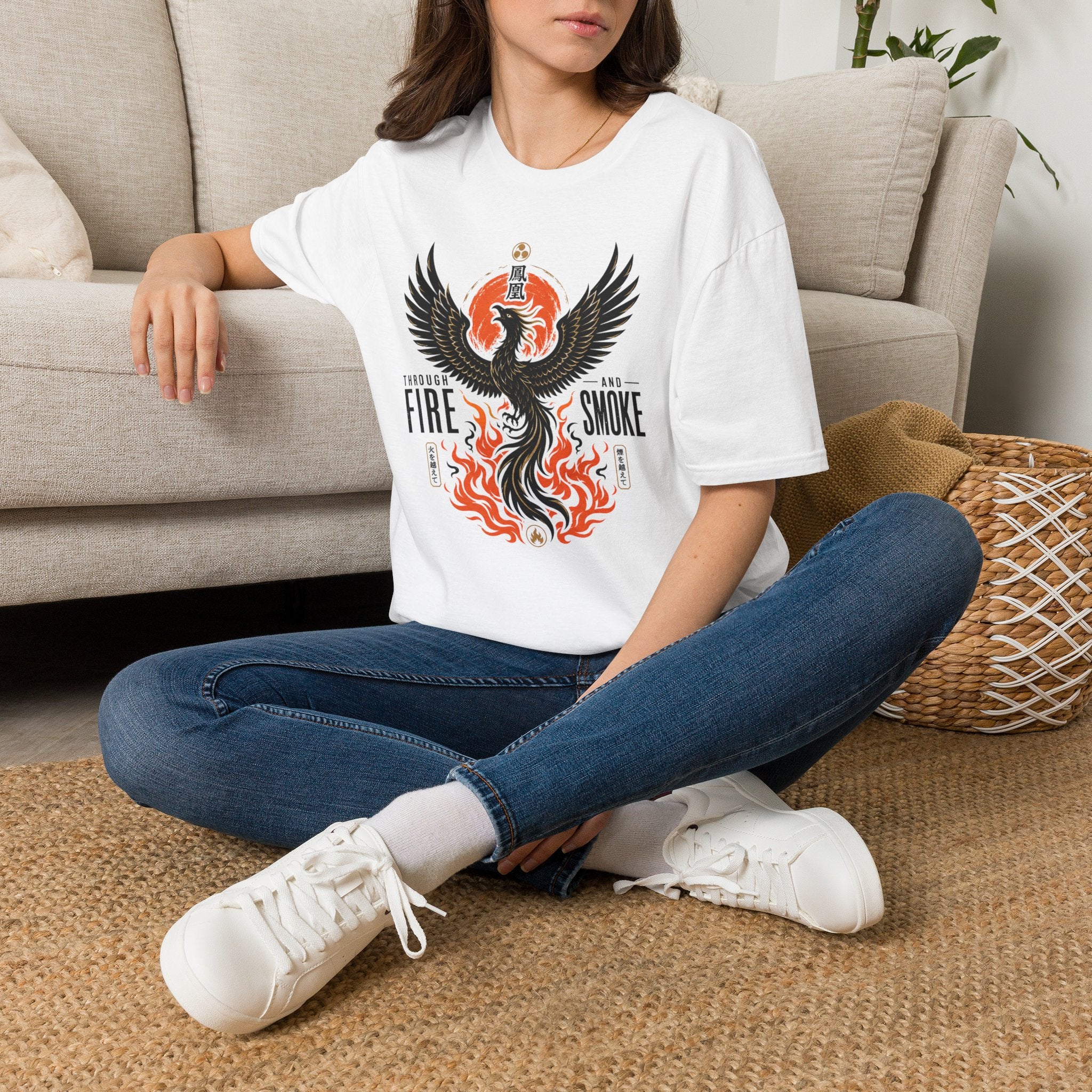 Phoenix Graphic T-Shirt — "Through Fire and Smoke" Inspirational Tee