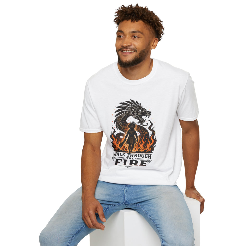 T-Shirt — 'Walk Through Fire' Dragon Flames Graphic Tee