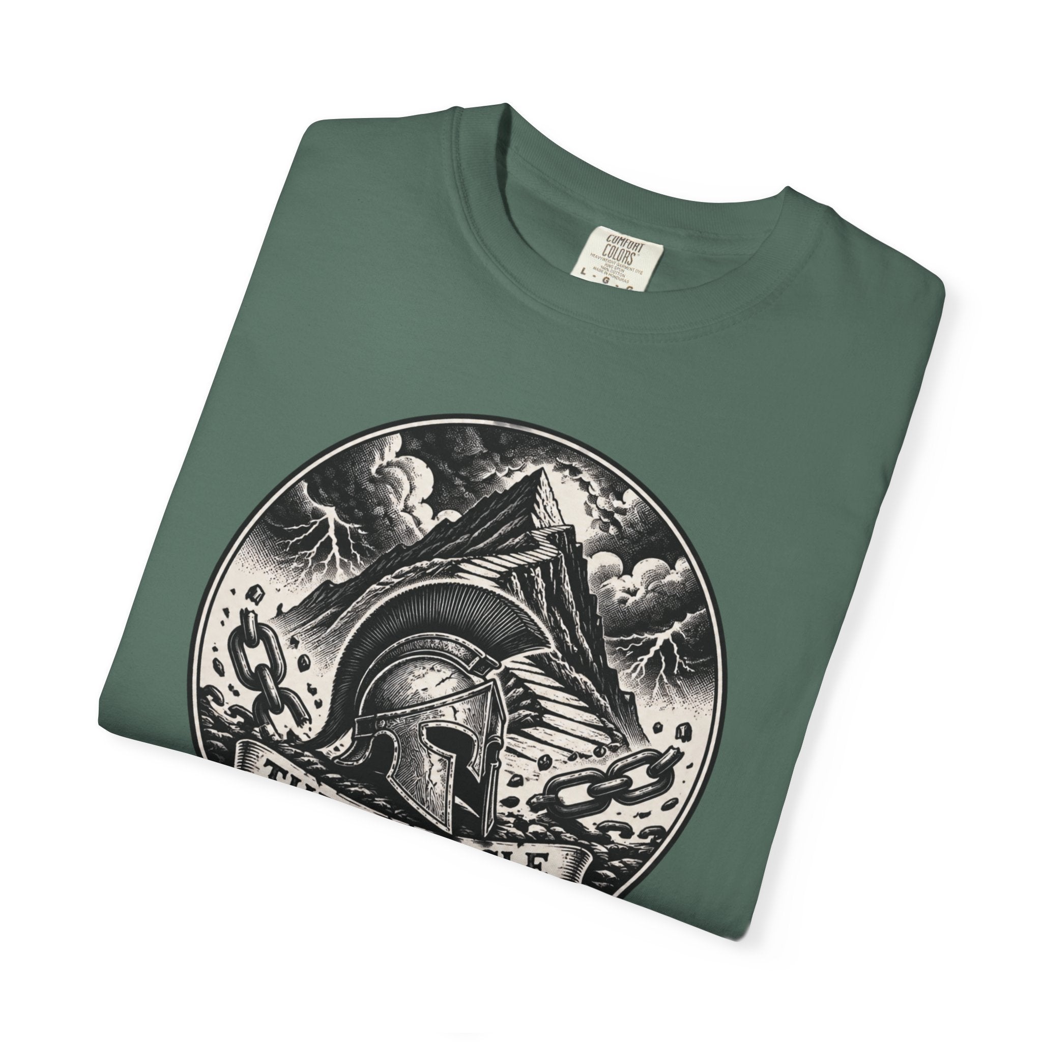 Spartan Helmet T‑Shirt — "The Obstacle Is The Way" Motivational Tee