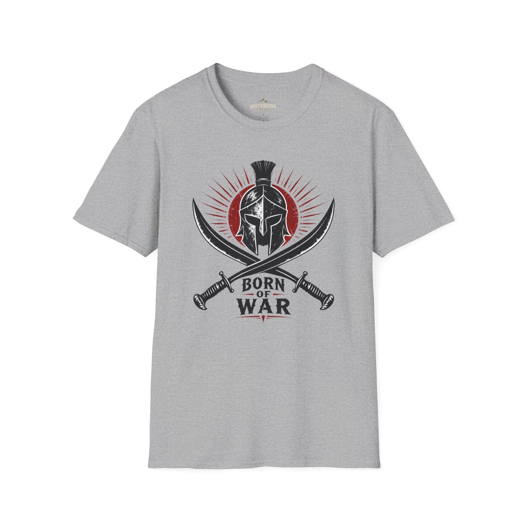 Spartan Helmet T-Shirt — 'Born For War' Warrior Graphic Tee