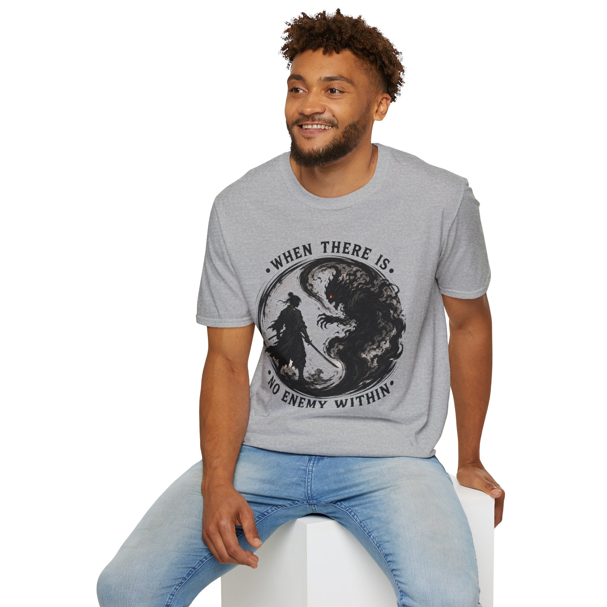 Warrior Yin Yang T-Shirt — "When There Is No Enemy Within" Inspirational Graphic Tee