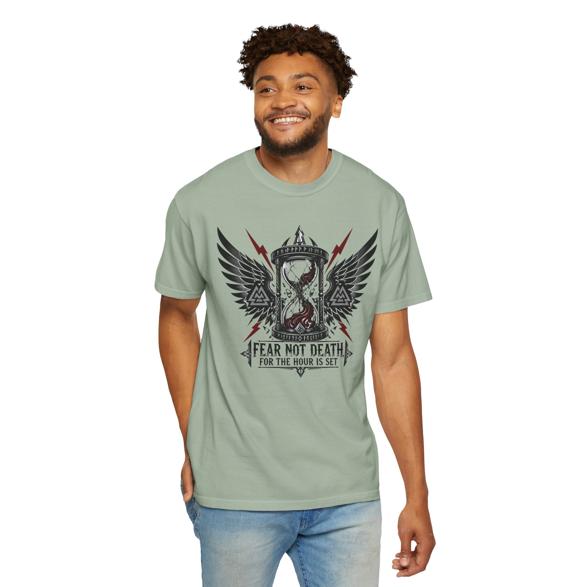 Fear Not Death Hourglass Graphic T-Shirt