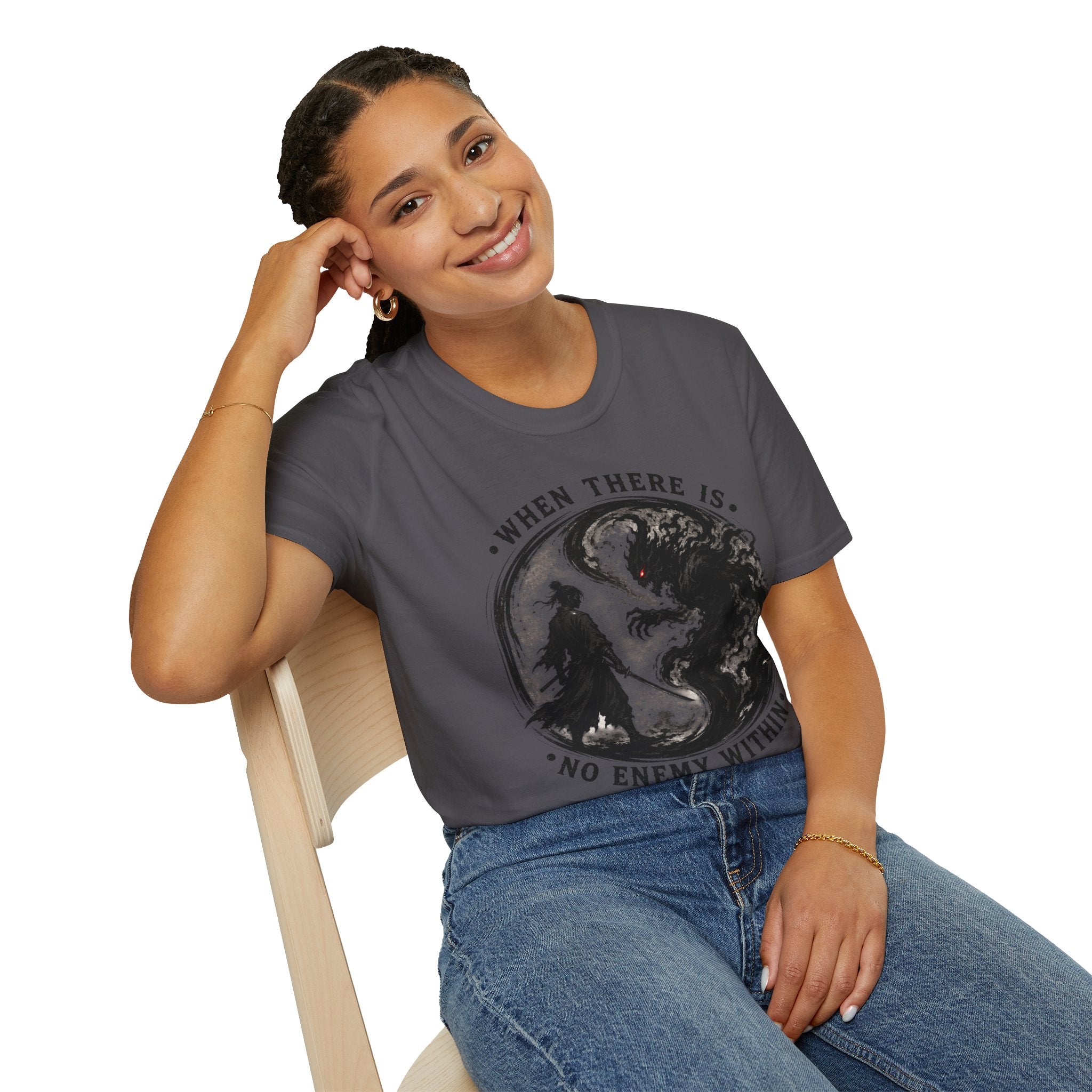 Warrior Yin Yang T-Shirt — "When There Is No Enemy Within" Inspirational Graphic Tee