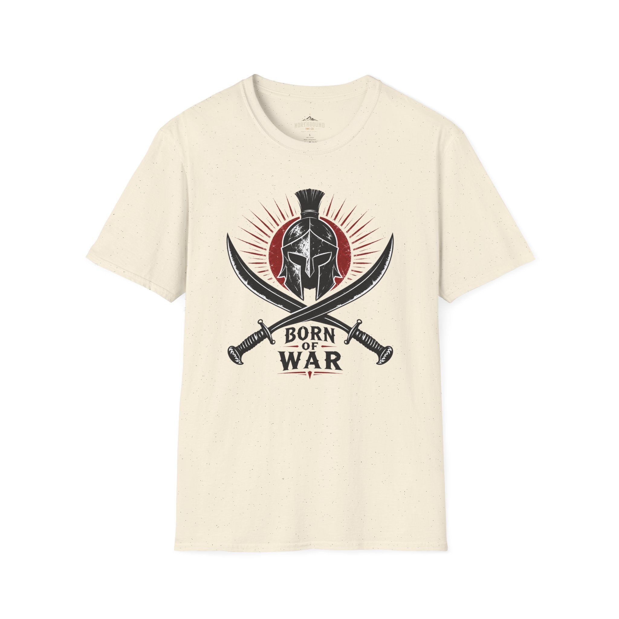 Spartan Helmet T-Shirt — 'Born For War' Warrior Graphic Tee