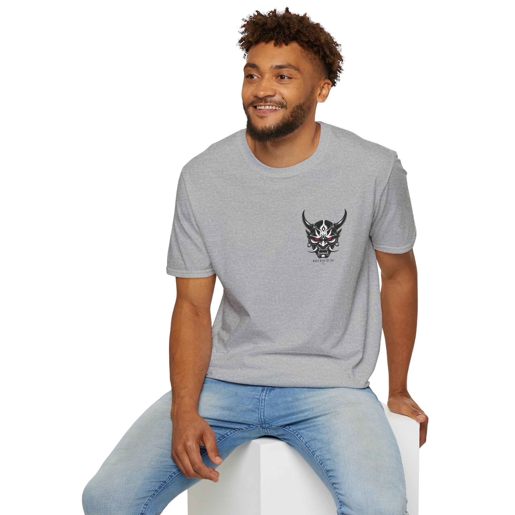 Oni Mask Graphic T‑Shirt — Japanese Demon Skull Tee