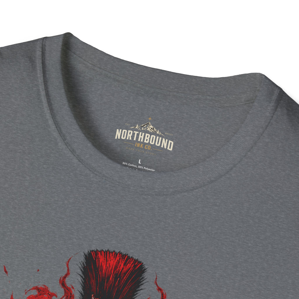 Warrior Helmet T-Shirt — "Fortune Favors the Brave" Spartan Helmet Graphic Tee