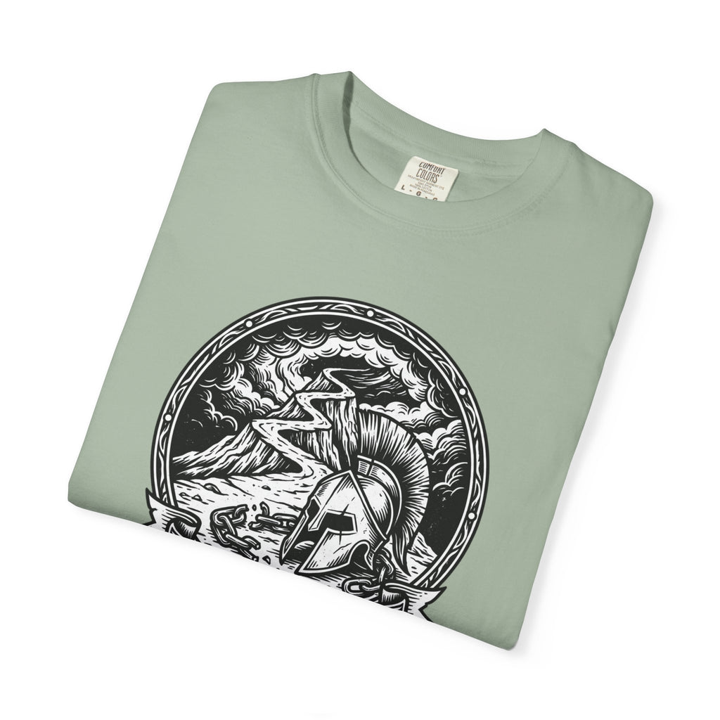 T-Shirt — 'The Obstacle Is The Way' Spartan Helmet Graphic Tee