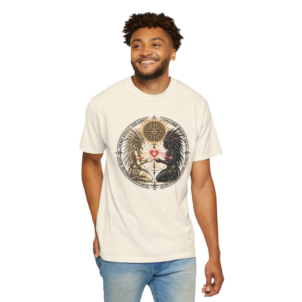 Angel & Demon Heart T-Shirt — Gothic Spiritual Love Illustration