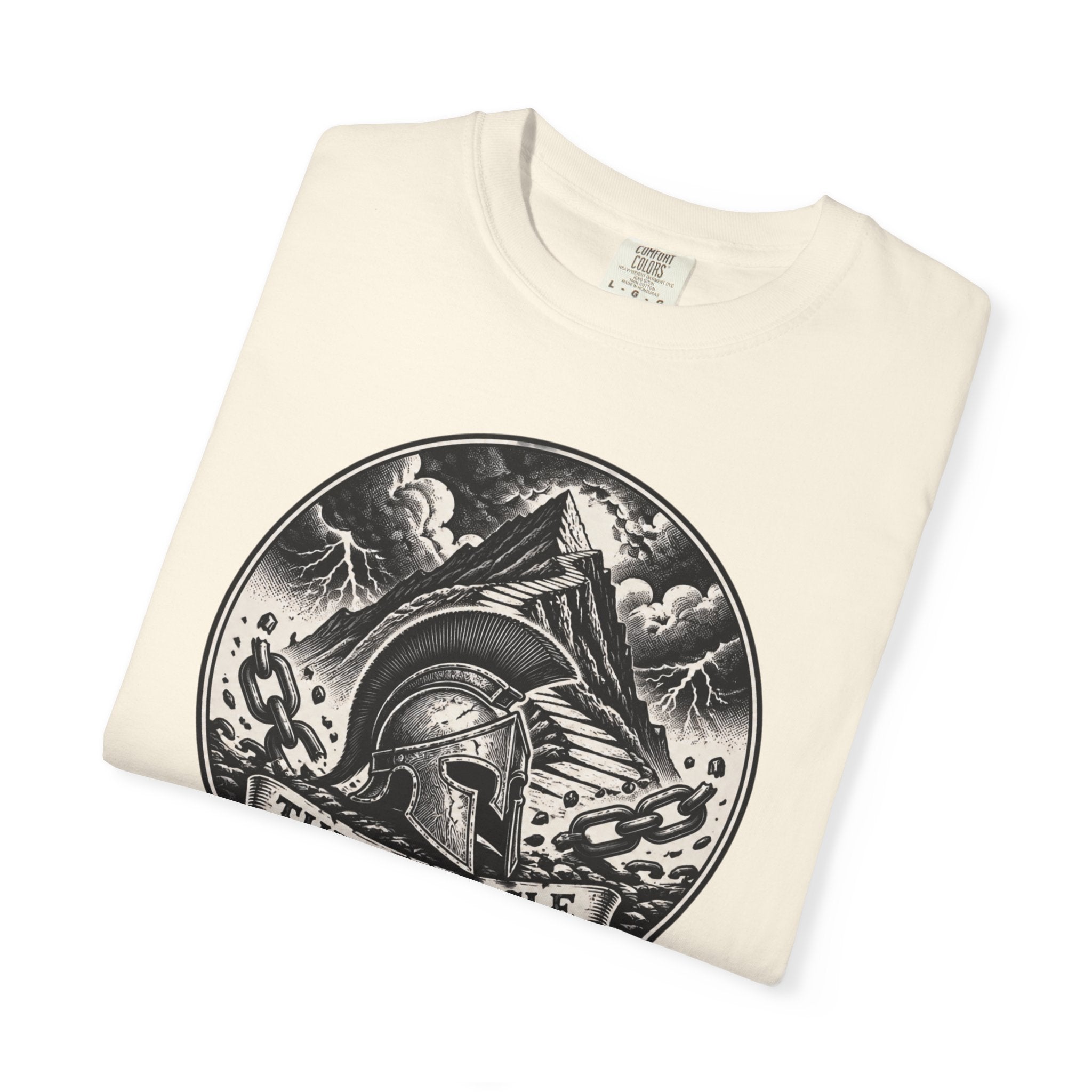 Spartan Helmet T‑Shirt — "The Obstacle Is The Way" Motivational Tee