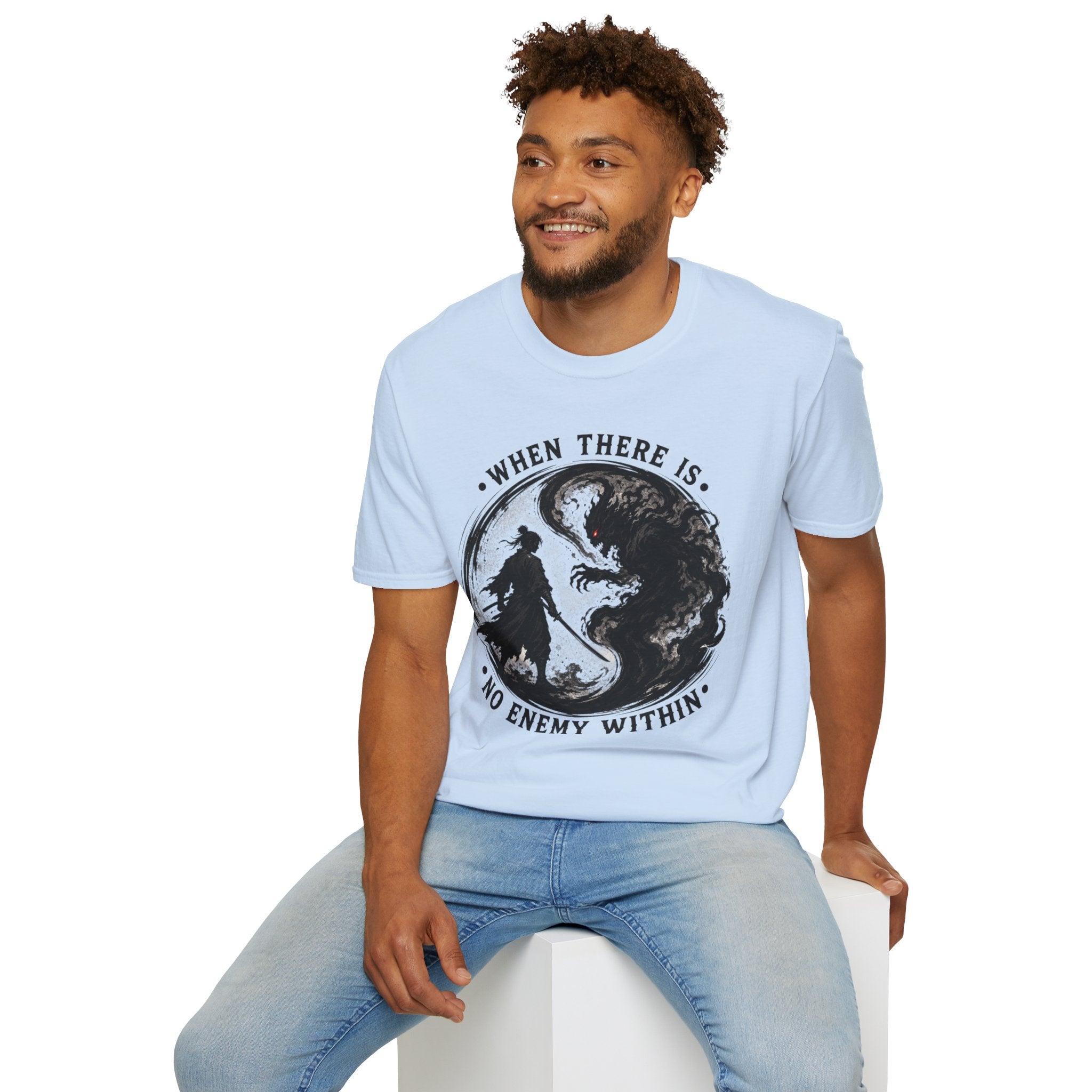 Warrior Yin Yang T-Shirt — "When There Is No Enemy Within" Inspirational Graphic Tee