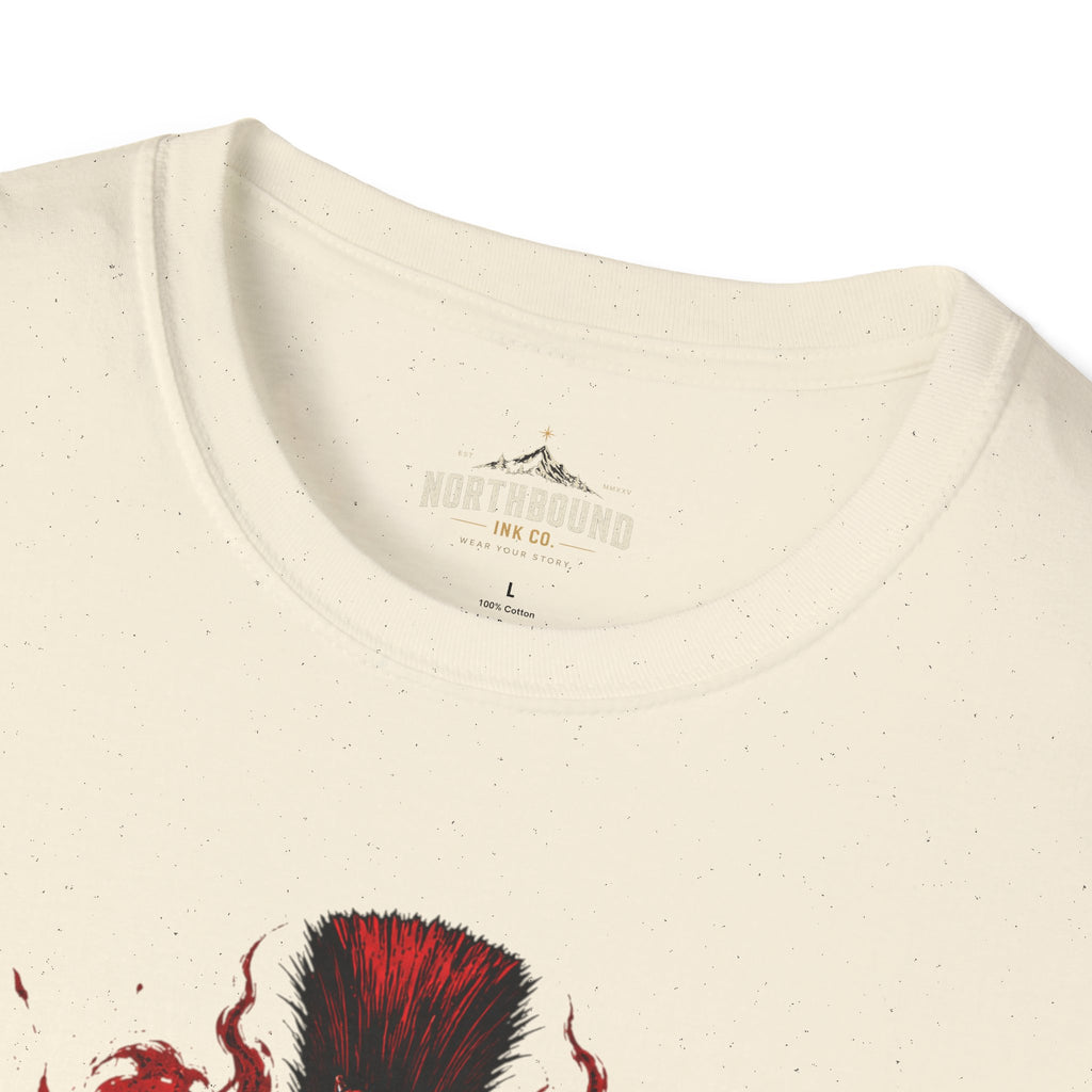 Warrior Helmet T-Shirt — "Fortune Favors the Brave" Spartan Helmet Graphic Tee
