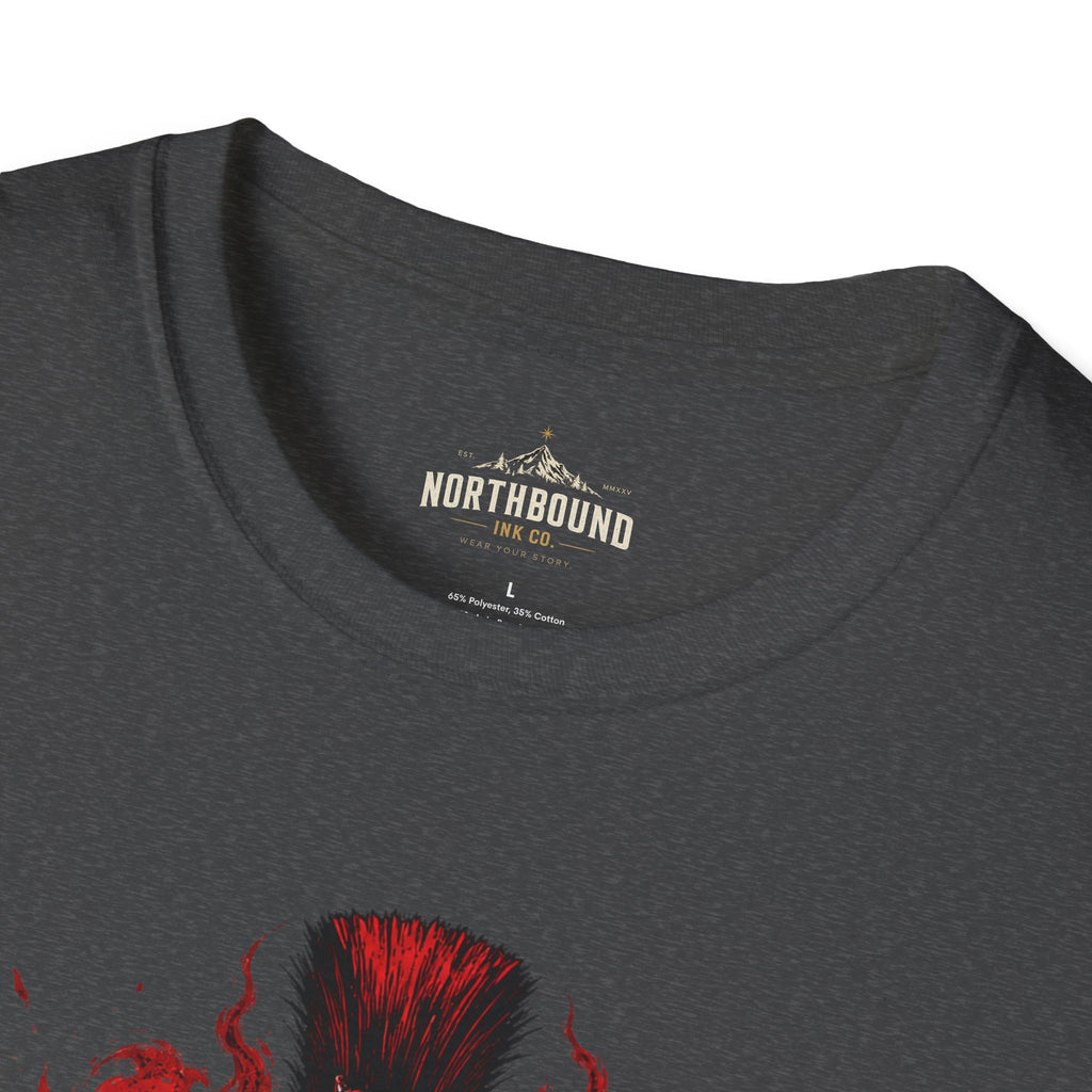 Warrior Helmet T-Shirt — "Fortune Favors the Brave" Spartan Helmet Graphic Tee