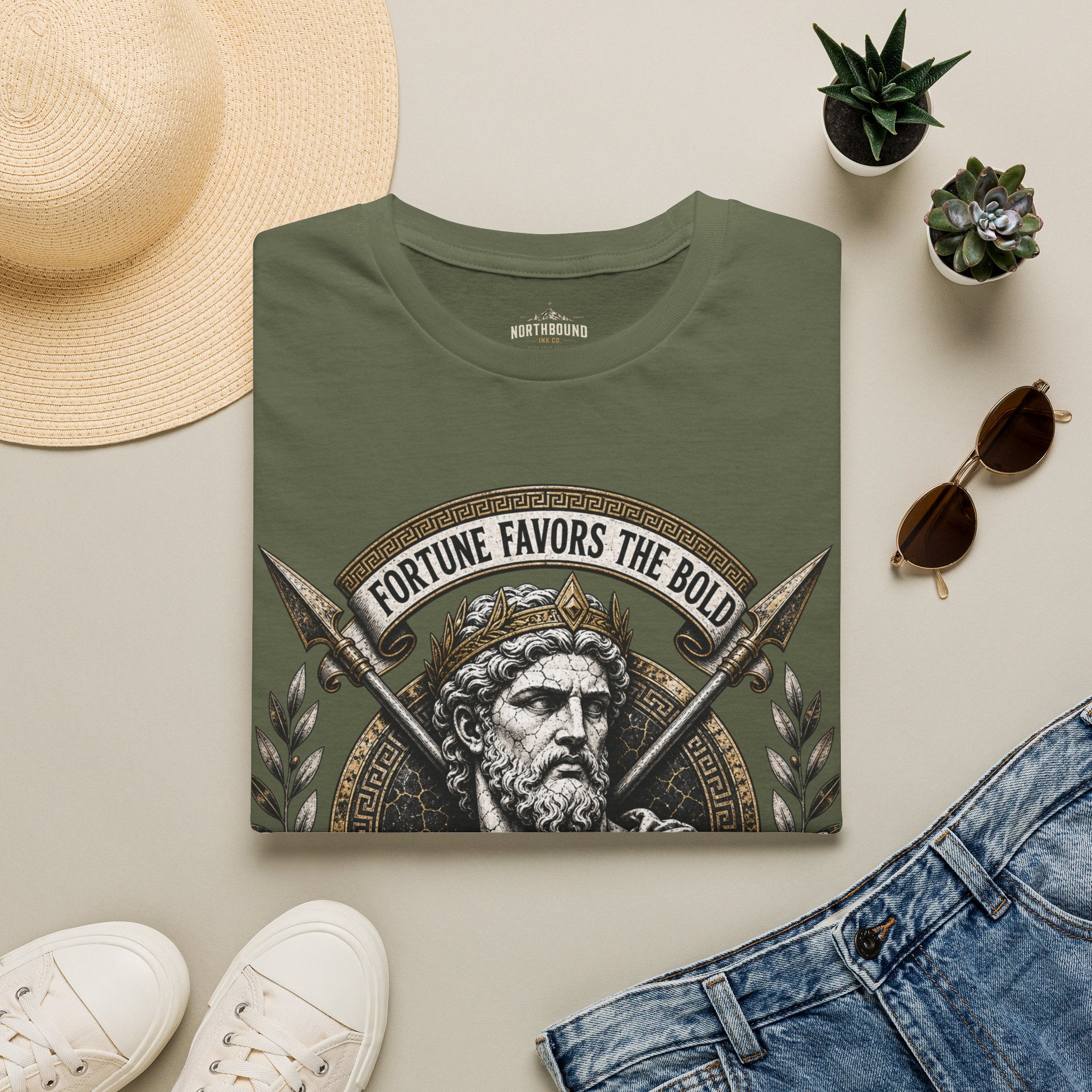 Fortune Favors The Bold T-Shirt — Viking/Norse Warrior Graphic Tee
