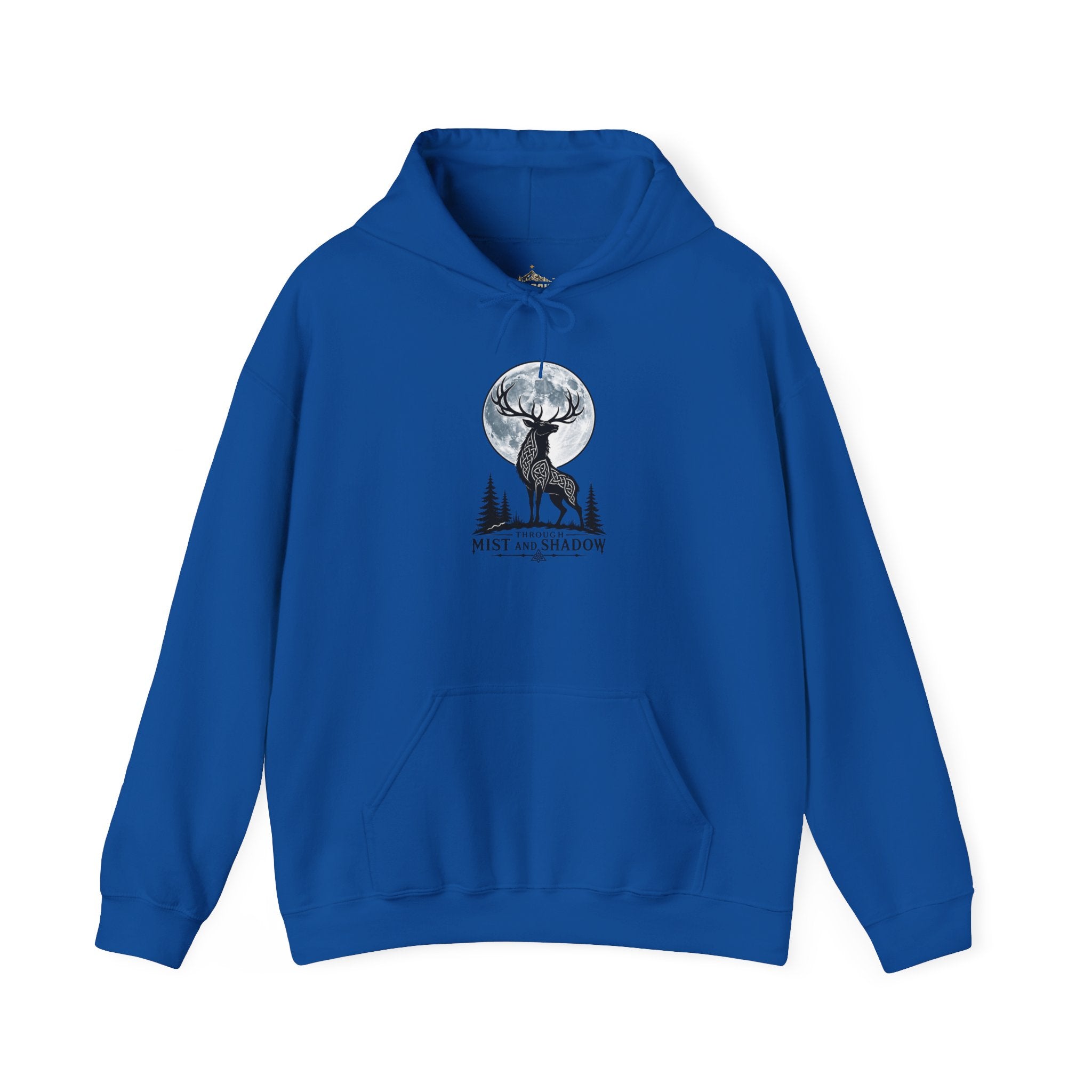 Hoodie – 'Mist and Shadow' Elk Moon Graphic Hooded Sweatshirt