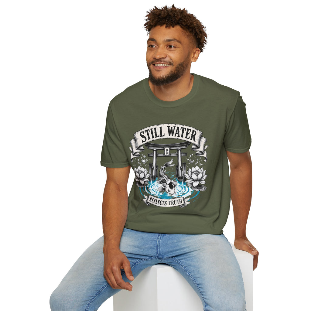 Still Water T-Shirt — Tranquil Koi & Torii Graphic Tee