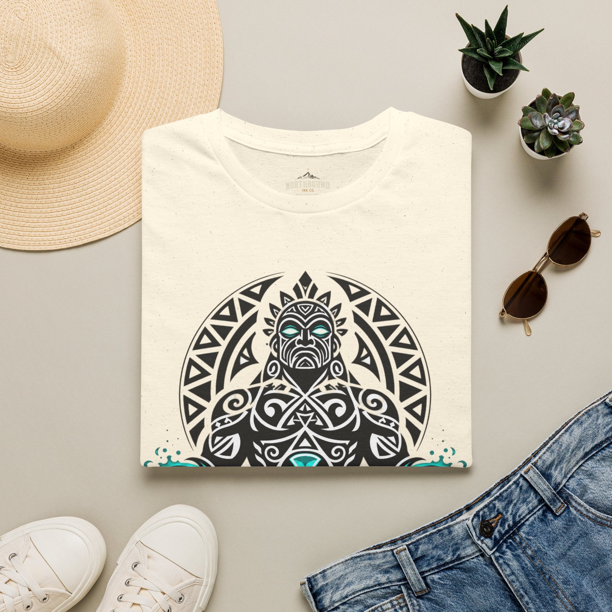 T-Shirt — The Ocean Remembers Tribal Wave Graphic