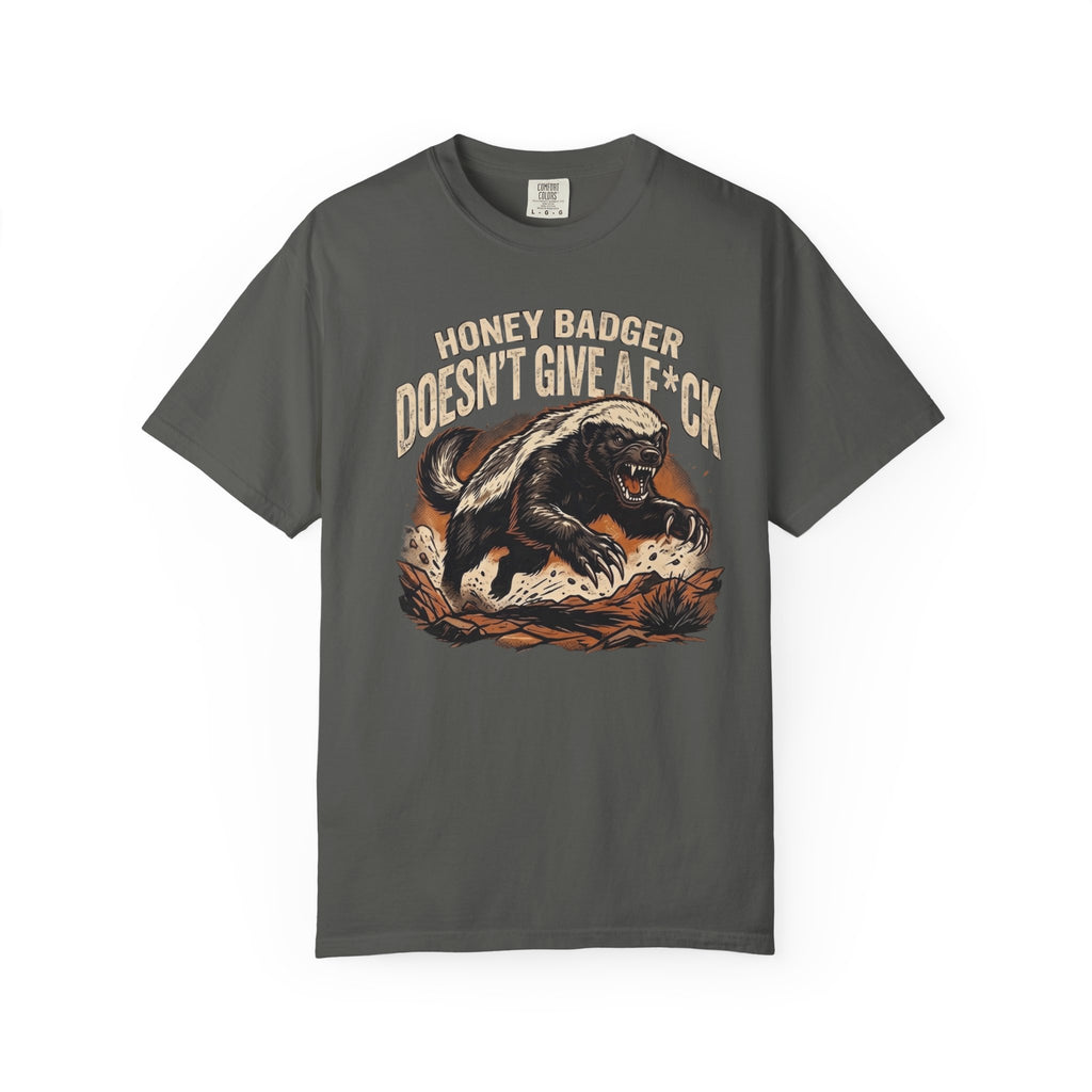 Skunk Graphic T-Shirt — 'Honey Badger Doesn't Give a F—' Retro Vintage Tee