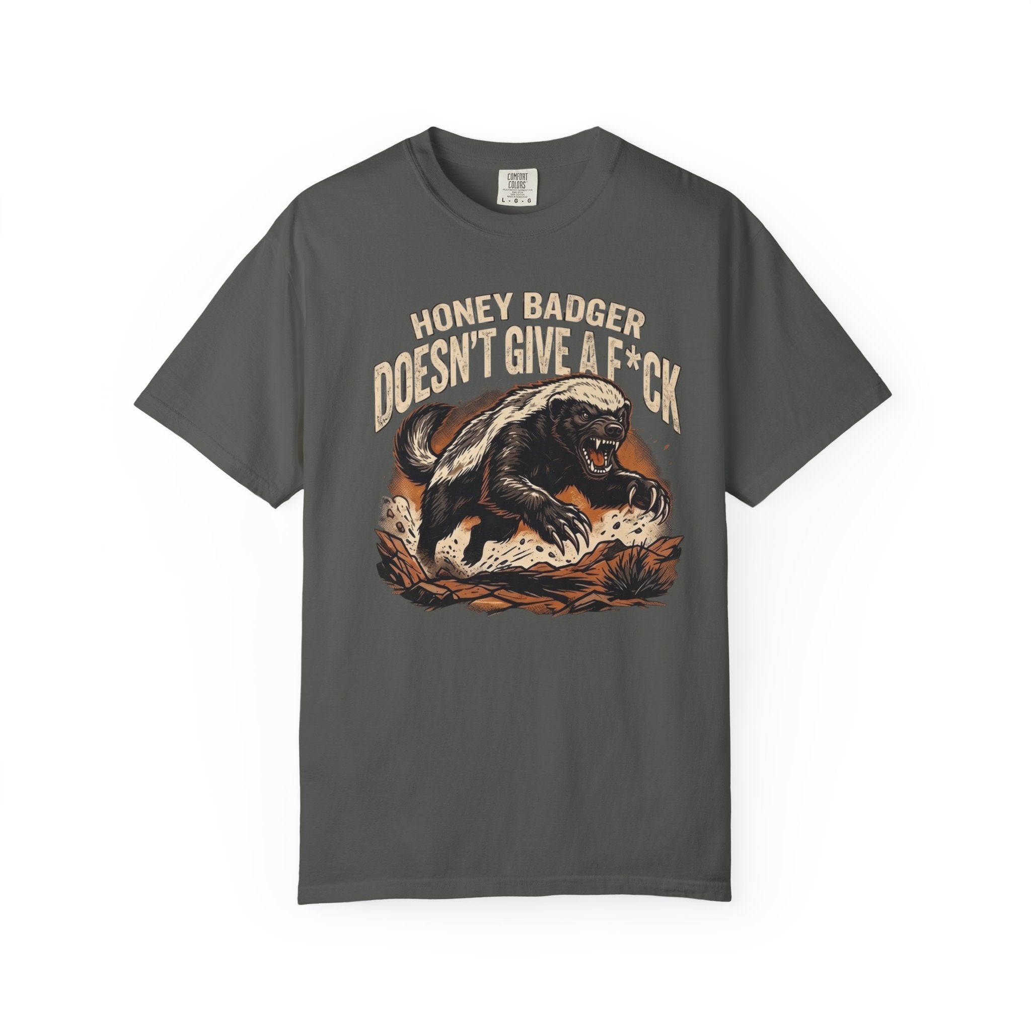 Skunk Graphic T-Shirt — 'Honey Badger Doesn't Give a F—' Retro Vintage Tee