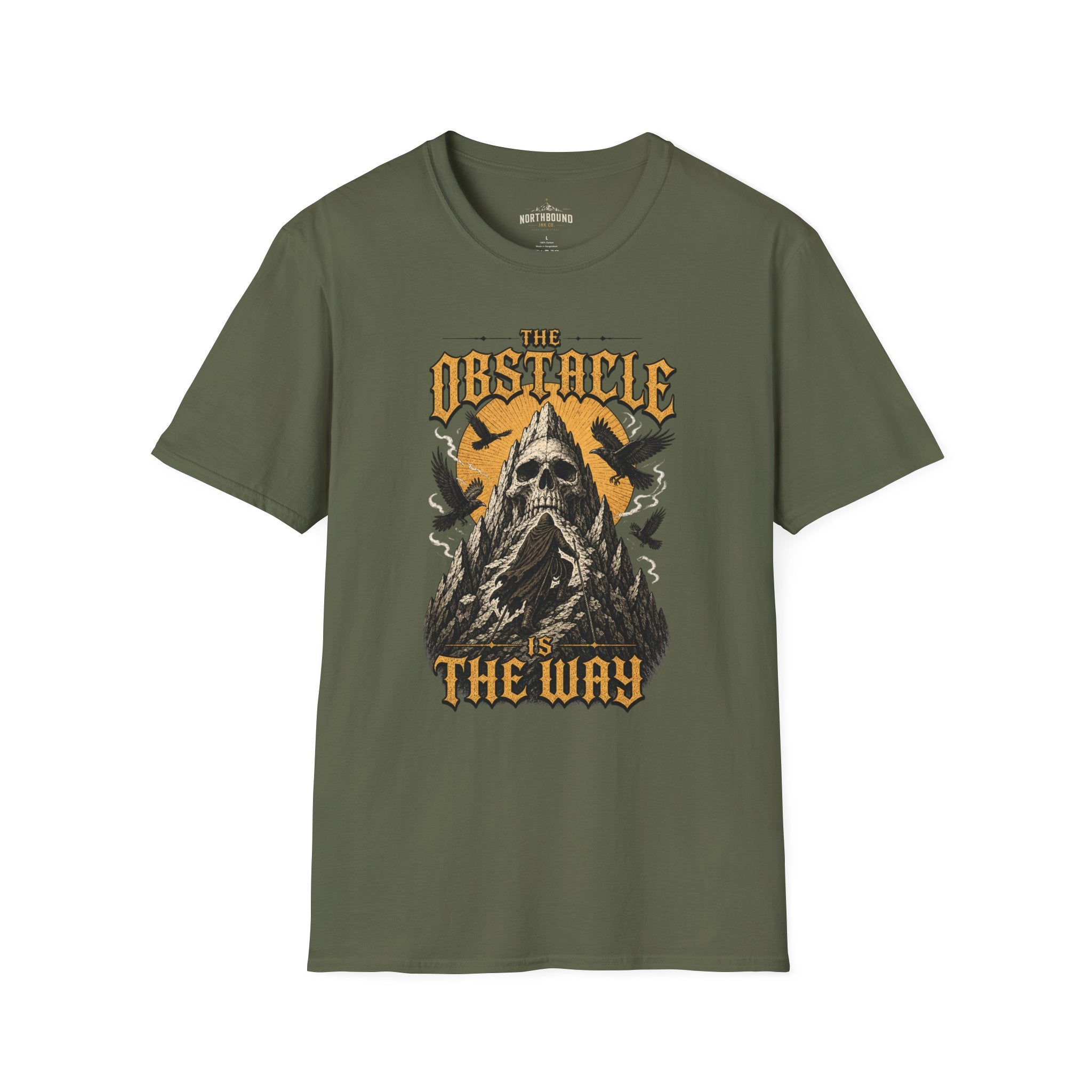 Skull & Crows Tee — "The Obstacle the Way" Vintage Rock T-Shirt
