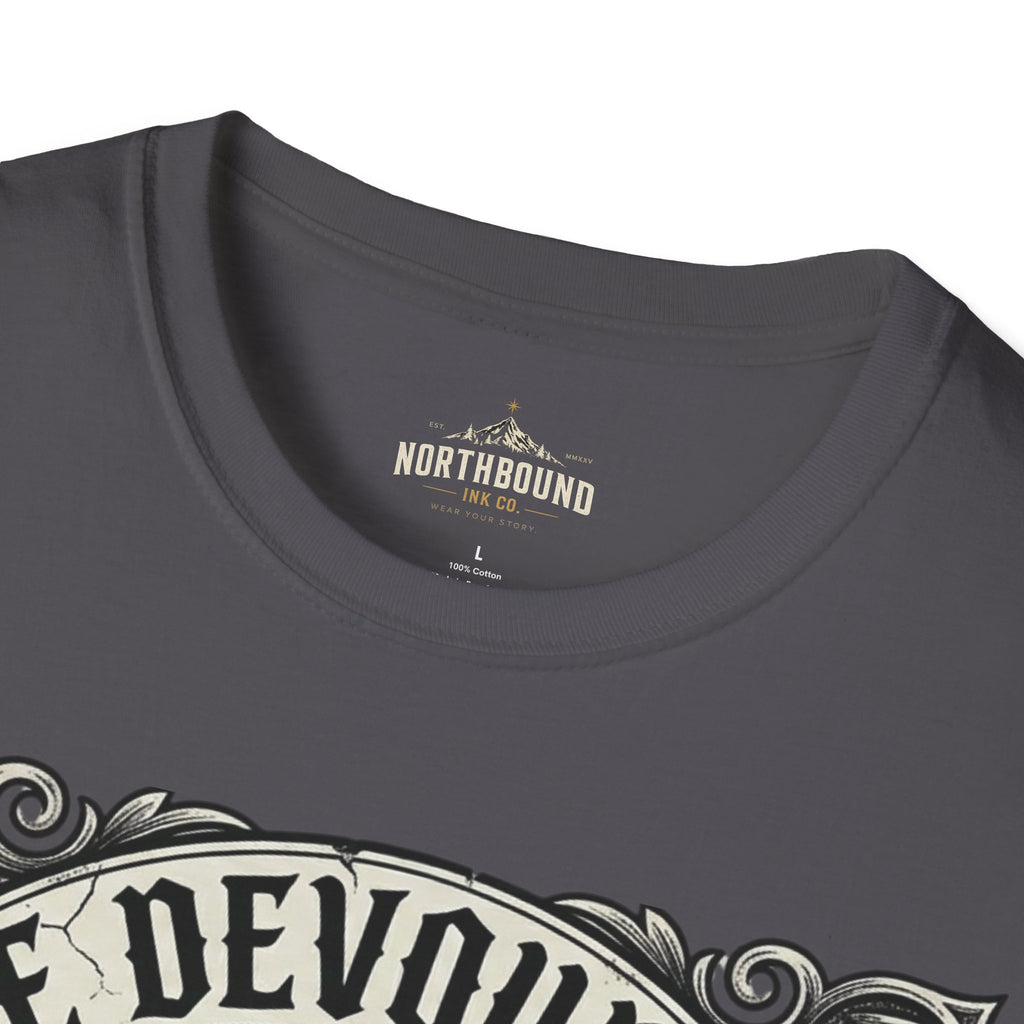 Time Devours All Skull T-Shirt – Vintage Gothic Skull & Pocket Watch Tee