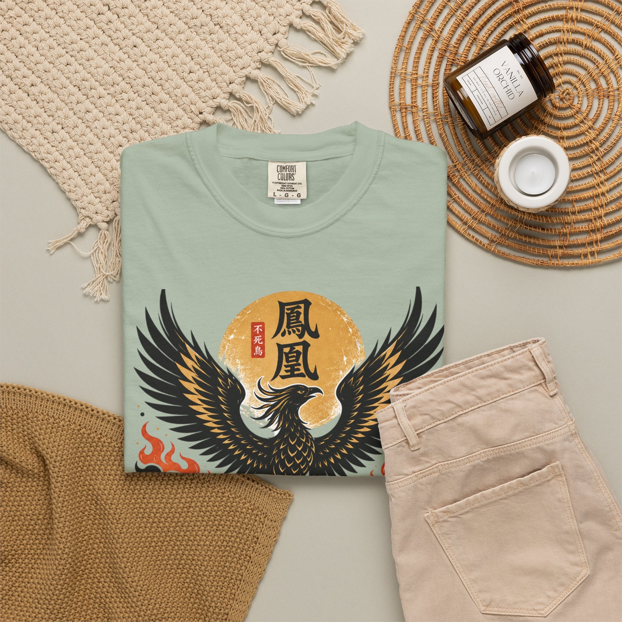Phoenix Graphic T-Shirt — "Through Fire and Smoke" Inspirational Tee
