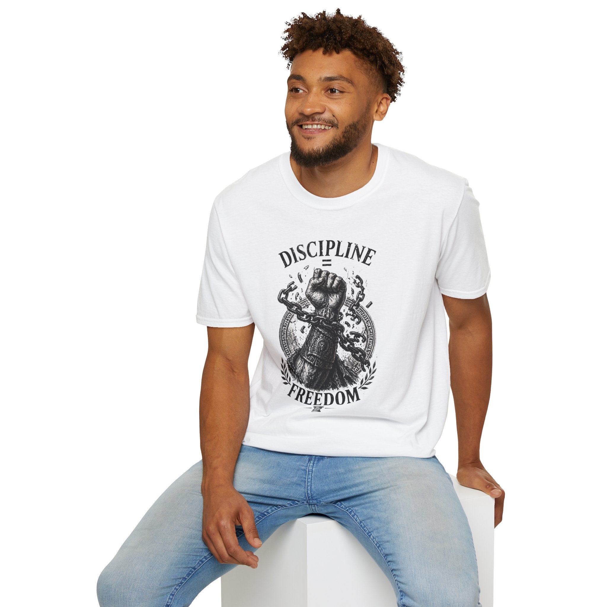 Discipline Over Freedom Graphic T-Shirt — Fist & Chains Motivational Tee