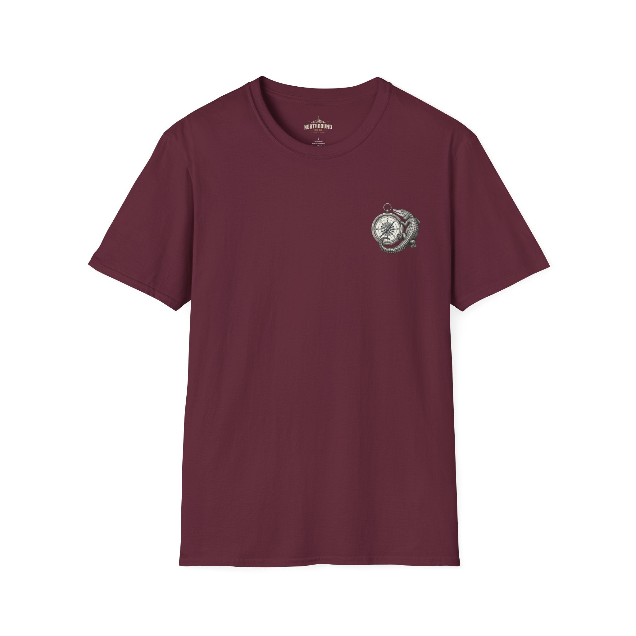 Crocodile & Compass T‑Shirt — Nautical Adventure Graphic Tee