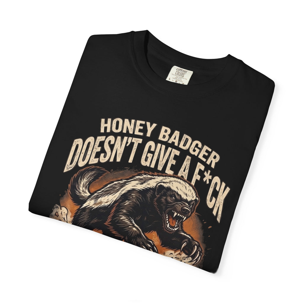 Skunk Graphic T-Shirt — 'Honey Badger Doesn't Give a F—' Retro Vintage Tee