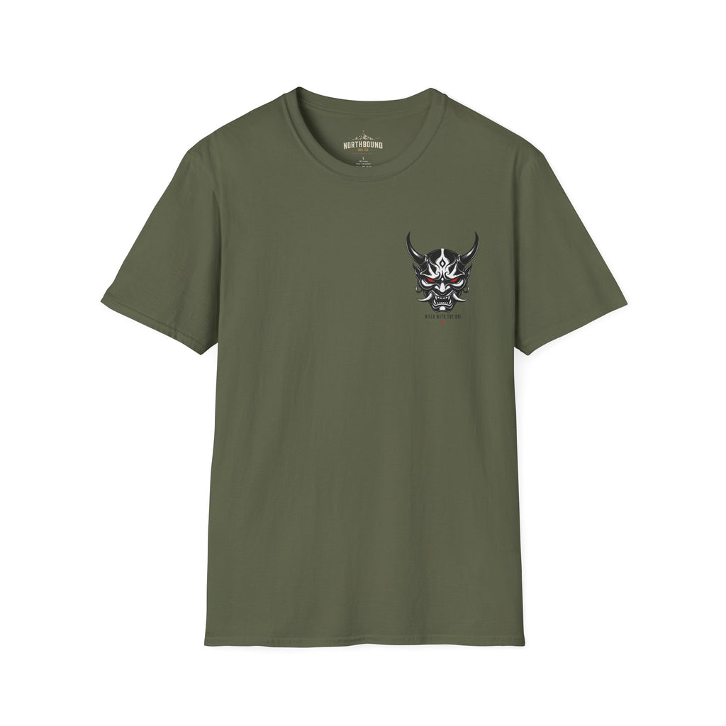 Oni Mask Graphic T‑Shirt — Japanese Demon Skull Tee