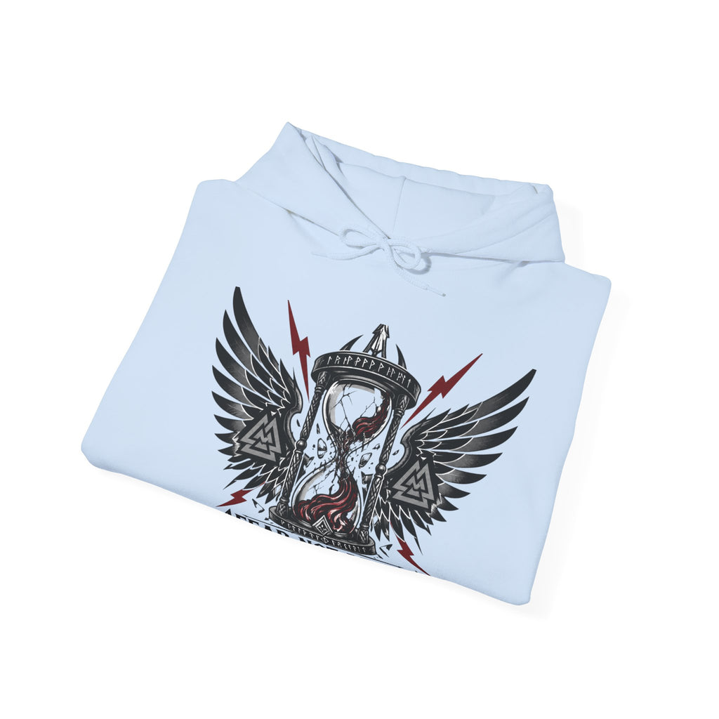 Fear Not Death Hourglass Wings Hoodie — Gothic Inspirational Pullover