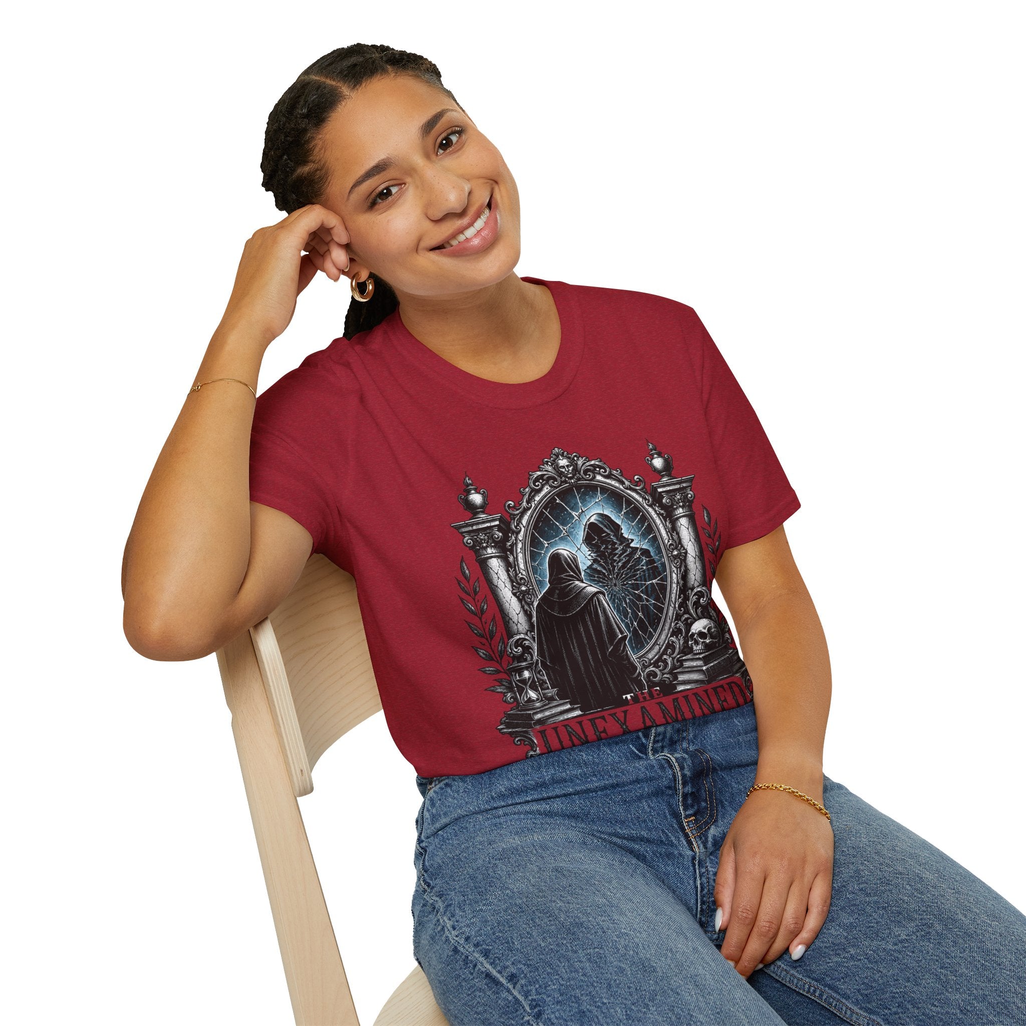 The Unexamined Life T-Shirt — Philosophical Mirror Graphic Tee