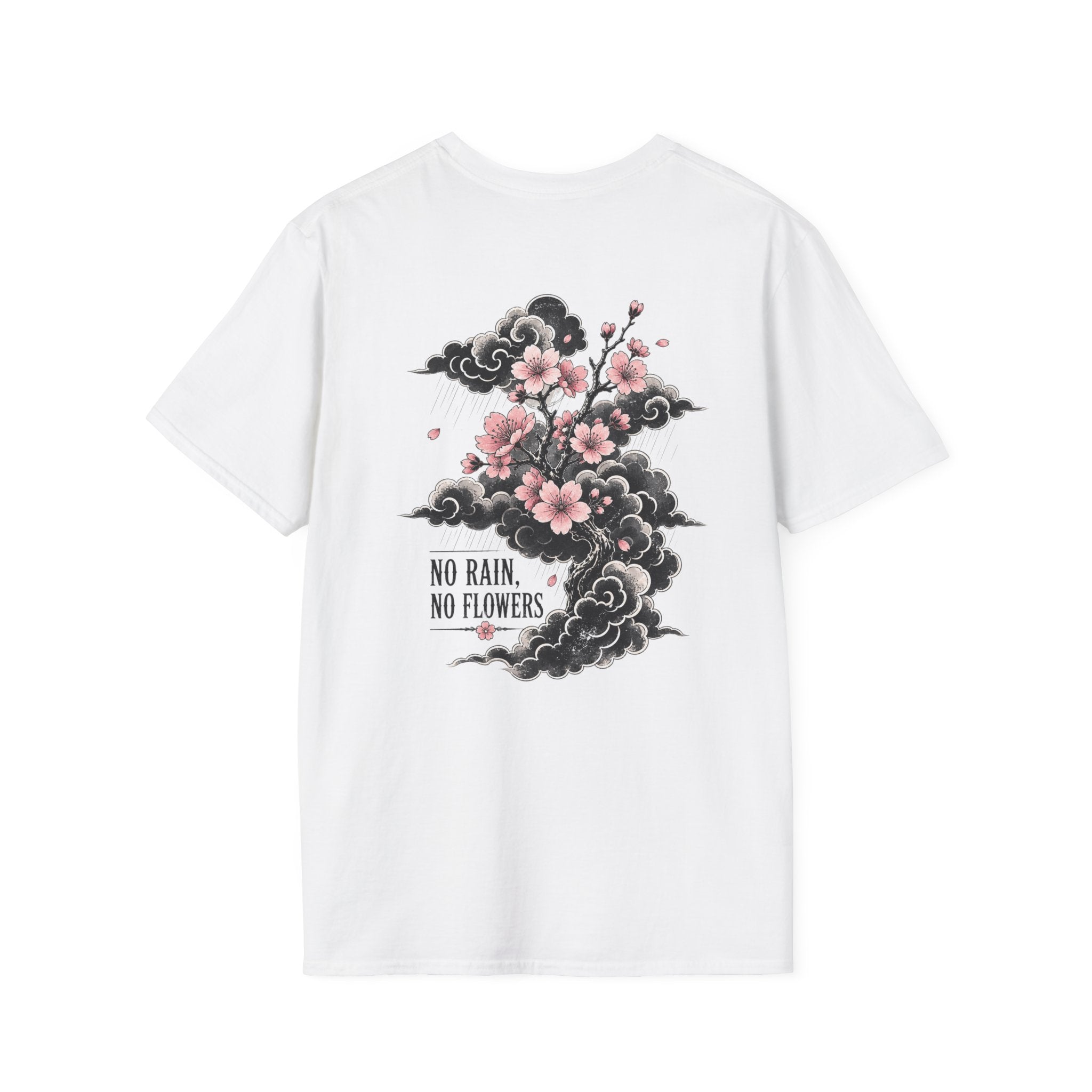 Floral Pocket Cat T‑Shirt — Petite Cherry Blossom Kitten Graphic