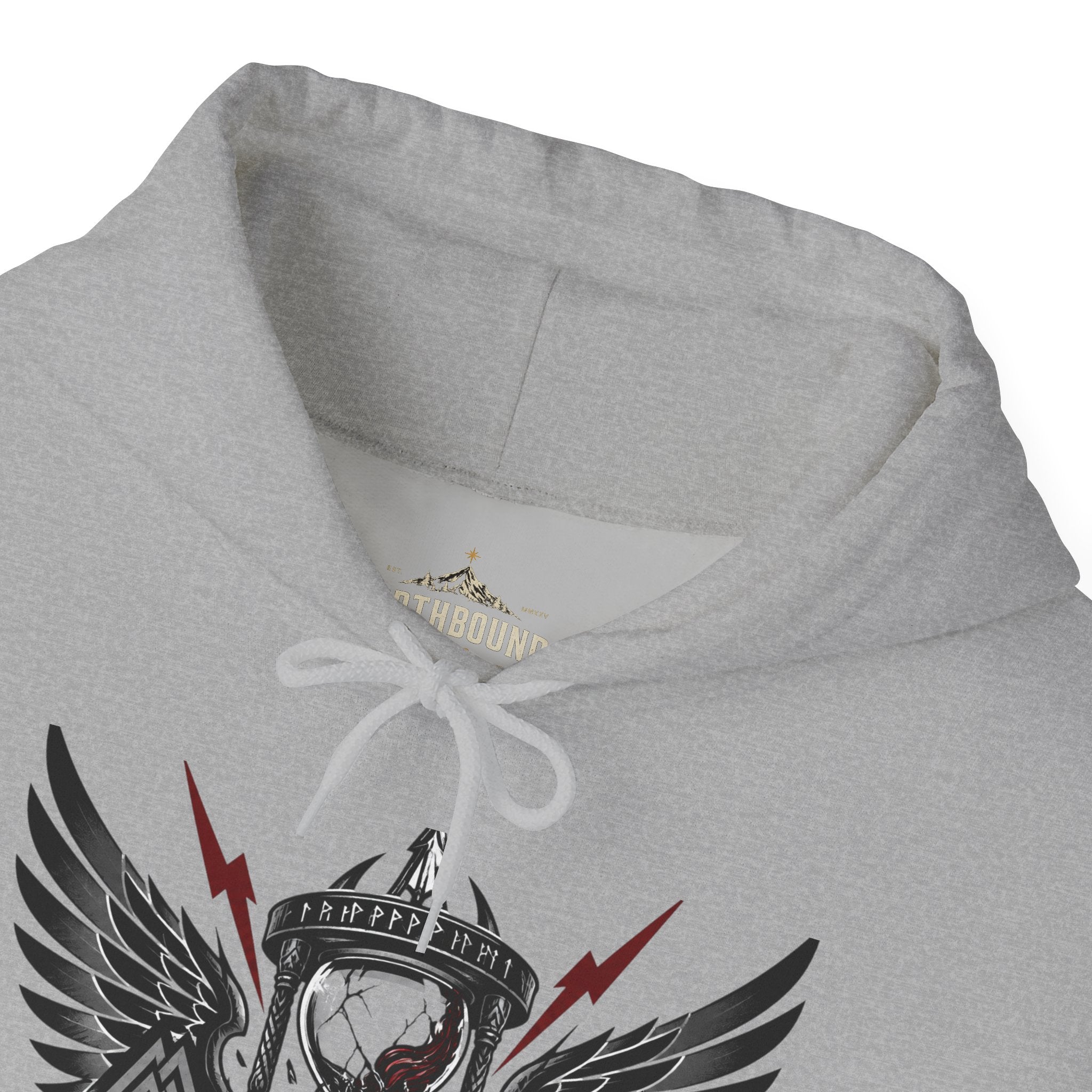 Fear Not Death Hourglass Wings Hoodie — Gothic Inspirational Pullover
