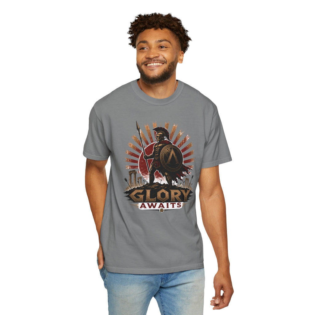 Glory Awaits Spartan Warrior T-Shirt